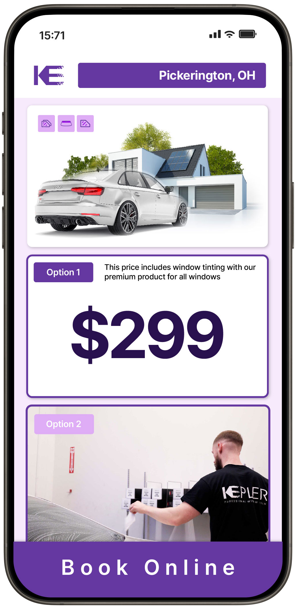 View Affordable Tesla Window Tinting Rates in Aurora, Ohio