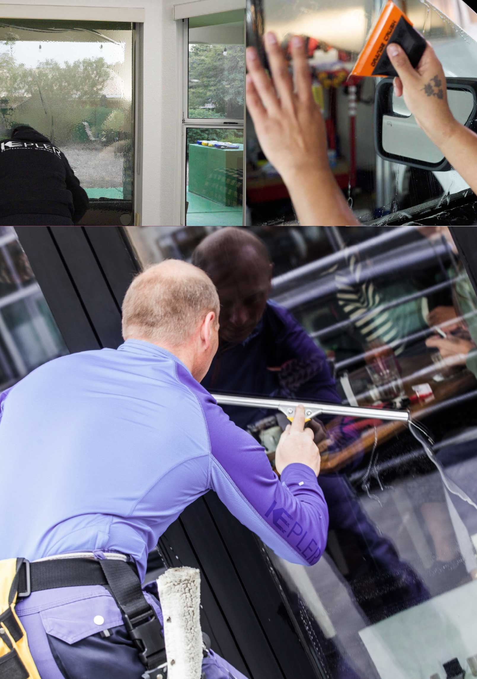 Kepler Professional Applying Anti-Graffiti Window Film to a West Hempstead Shop Front
