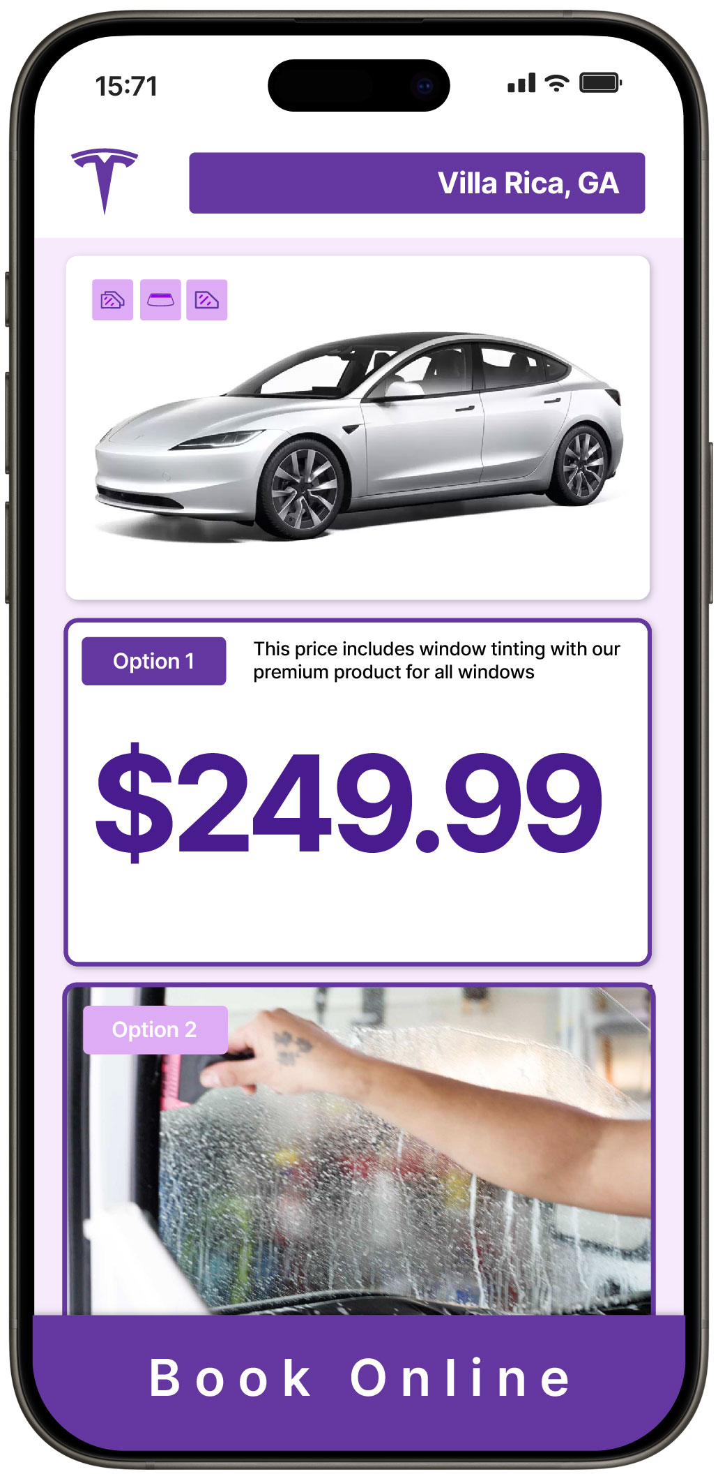 View Affordable Tesla Window Tinting Costs in Redan, Georgia