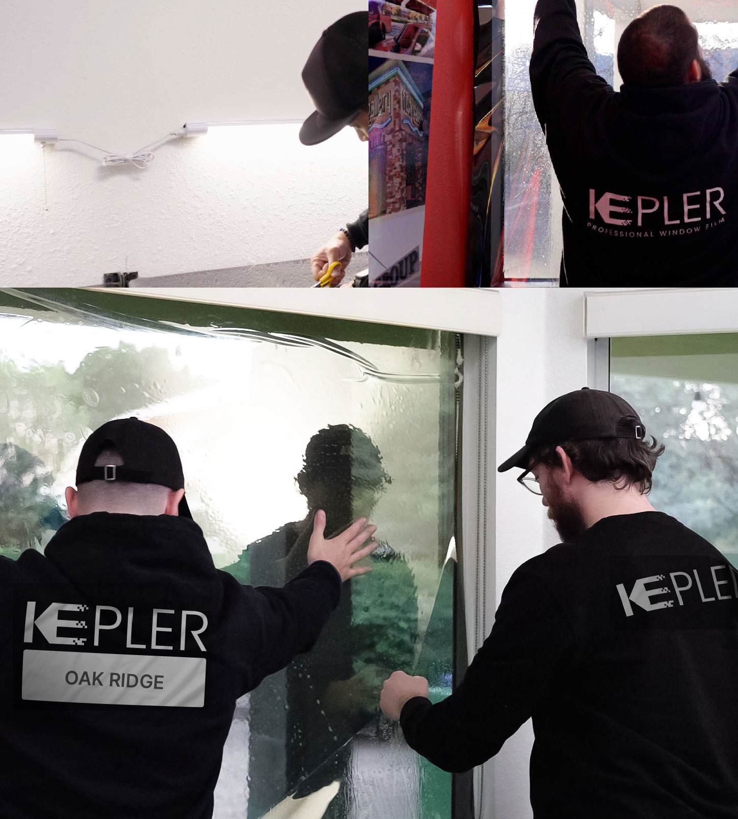 Kepler Technician Installing High-tech Window Tint to Home in Oak Ridge