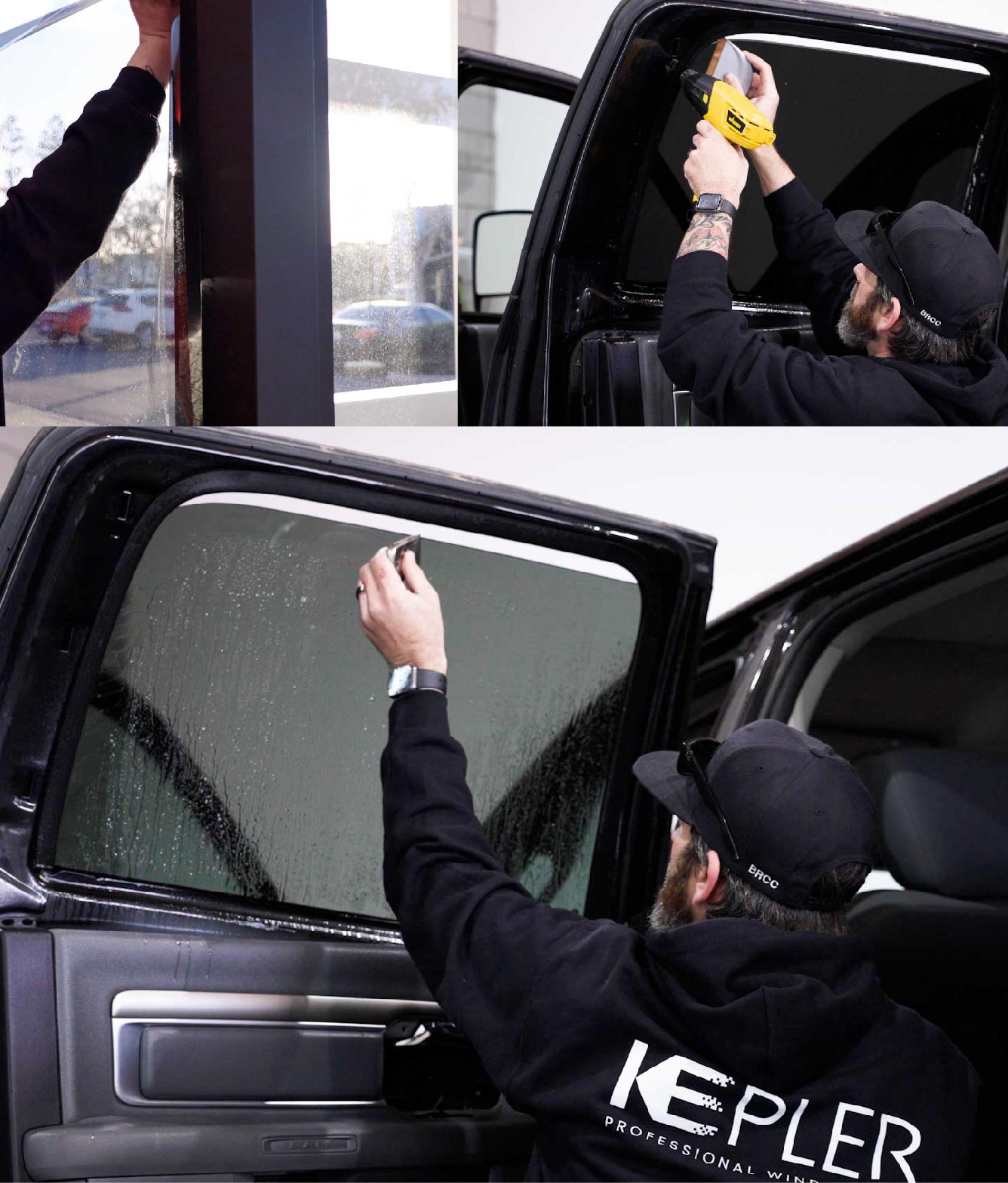 Kepler Window Tinting Specialists at Work in Marysville, Washington