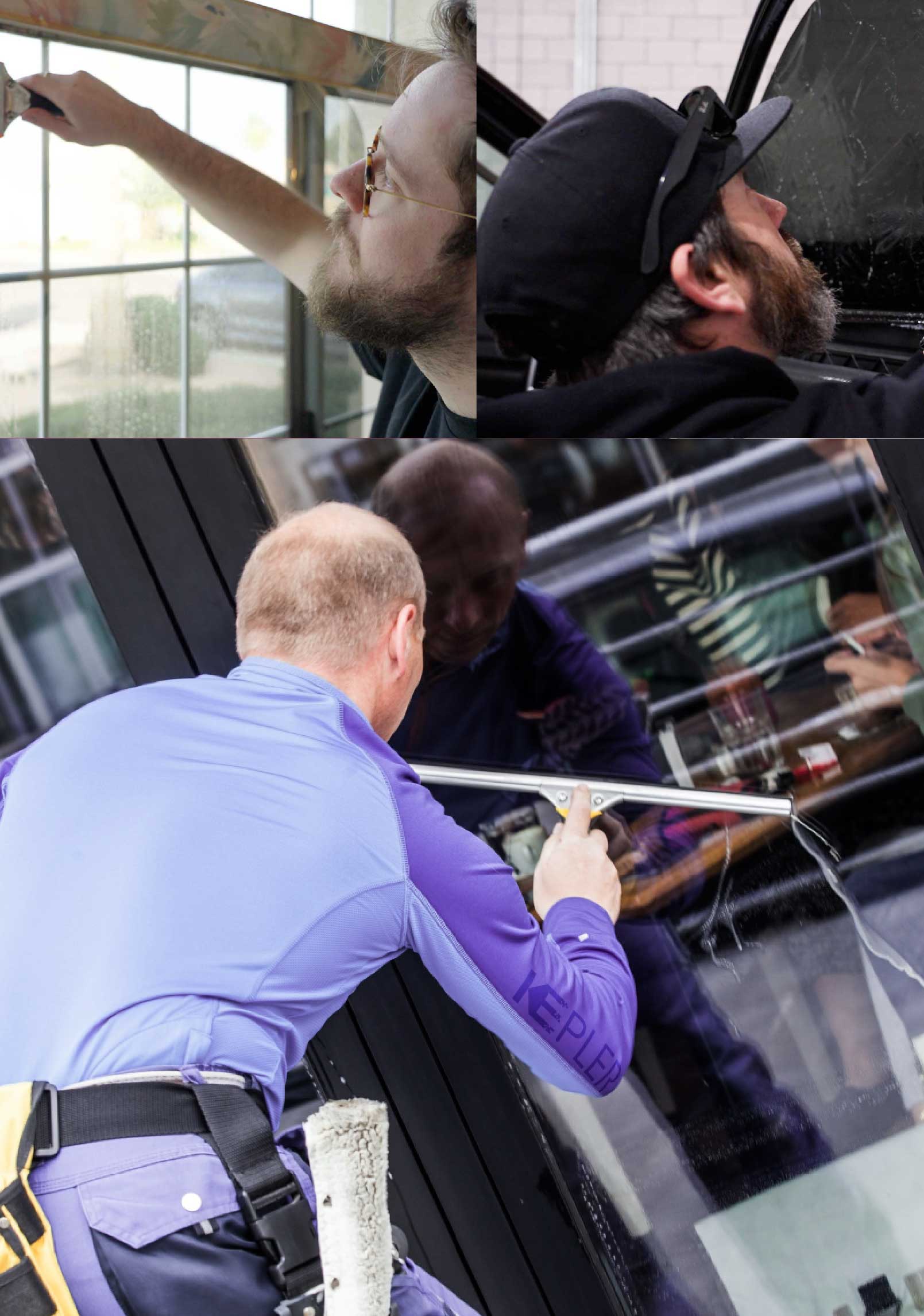 Kepler Skilled Applying Anti-Graffiti Window Film to a North Andover Shop Front
