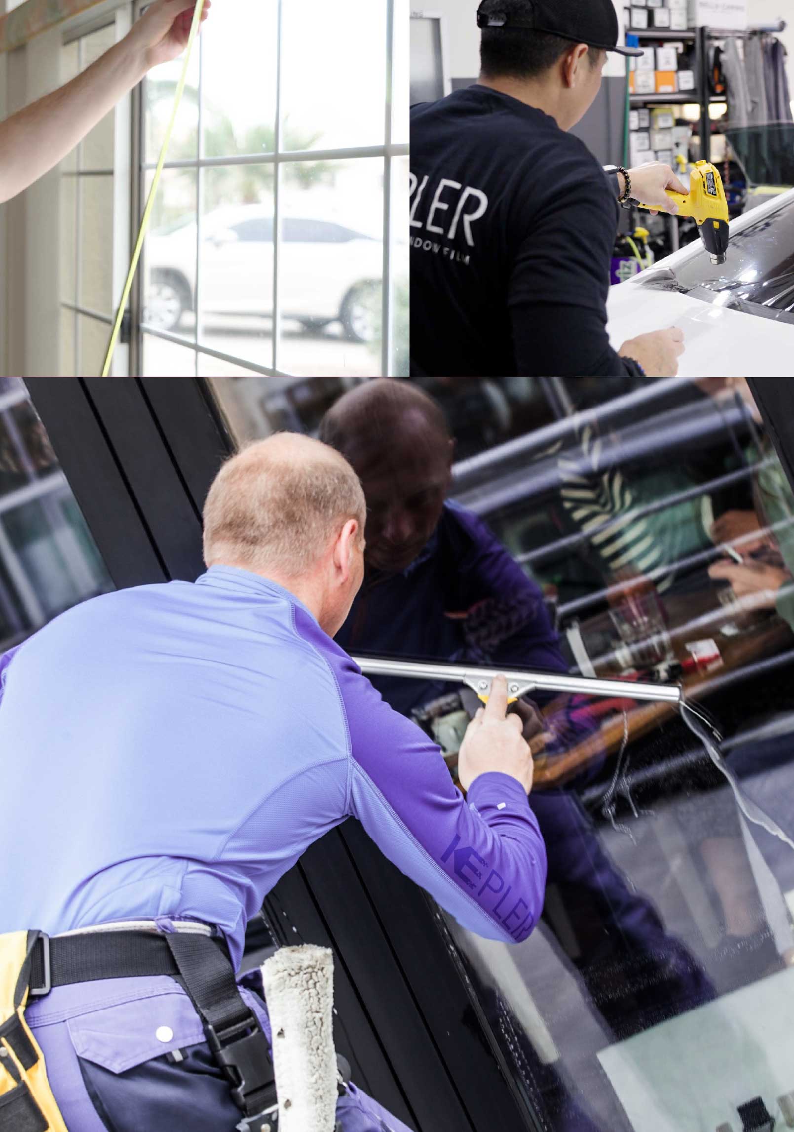Kepler Expert Applying Anti-Graffiti Window Film to a Lawndale Shop Front