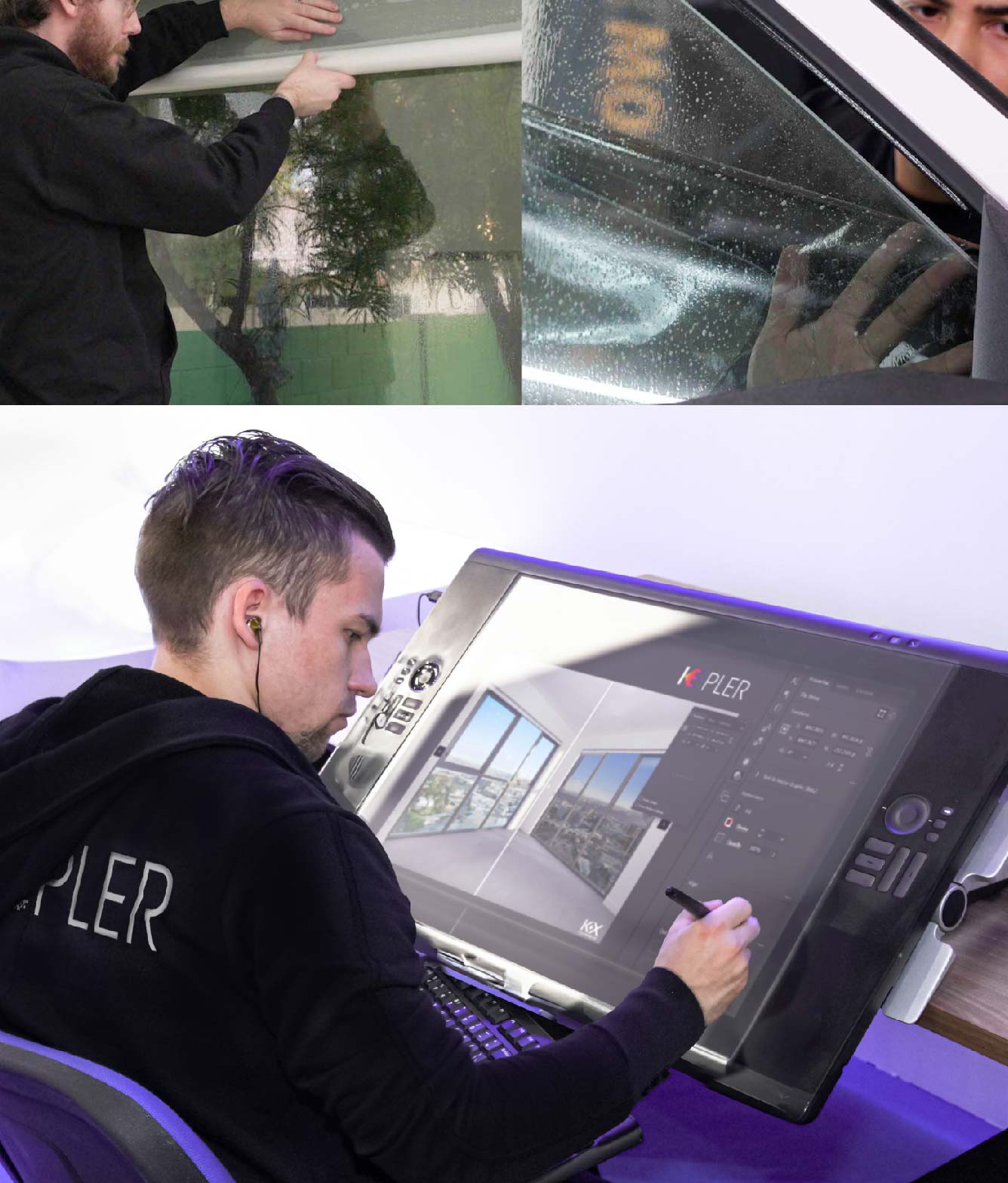 Kepler Specialist Performing Commercial Window Tinting in Taylor Taylor