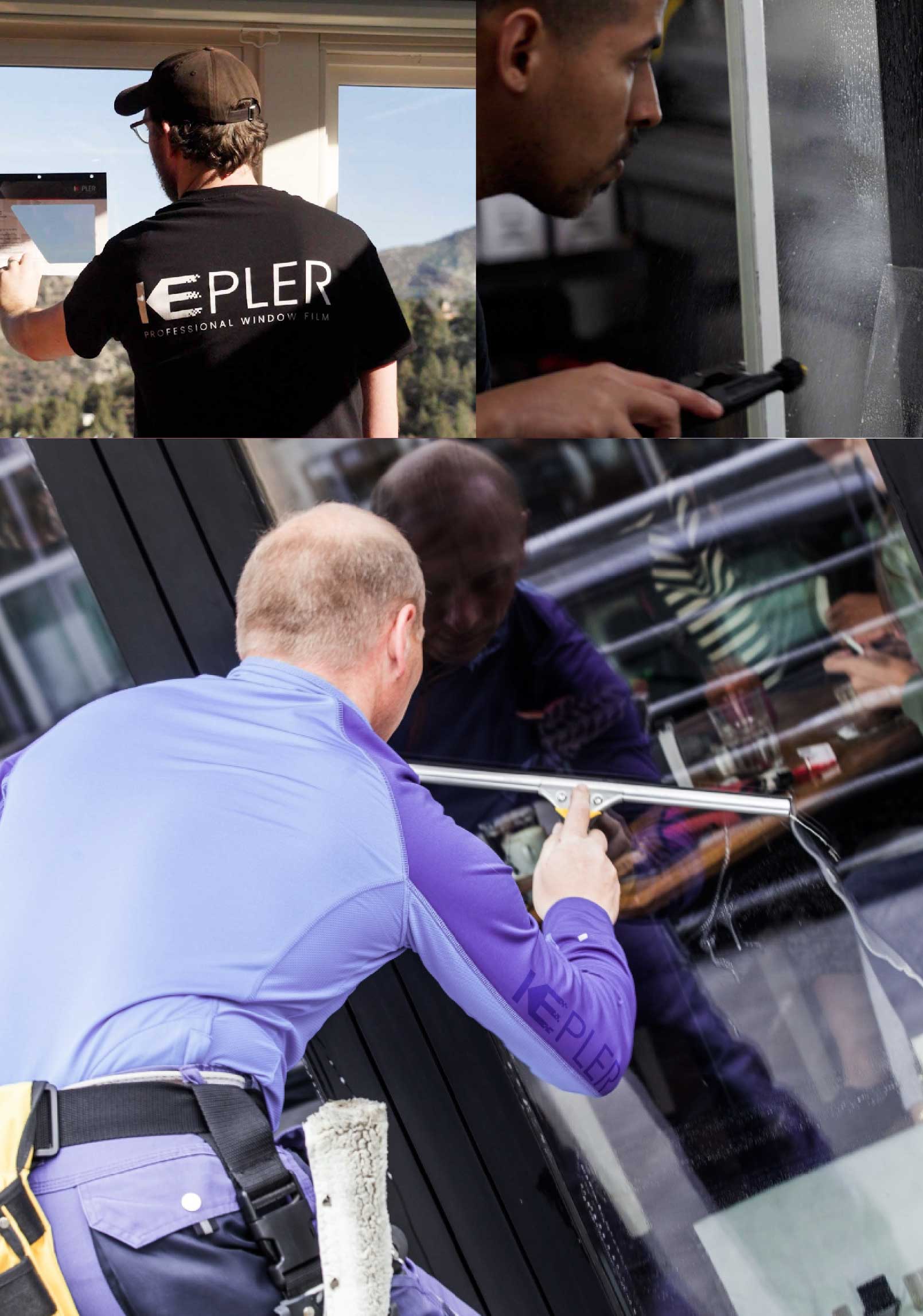 Kepler Professional Applying Anti-Graffiti Window Film to a Wausau Shop Front