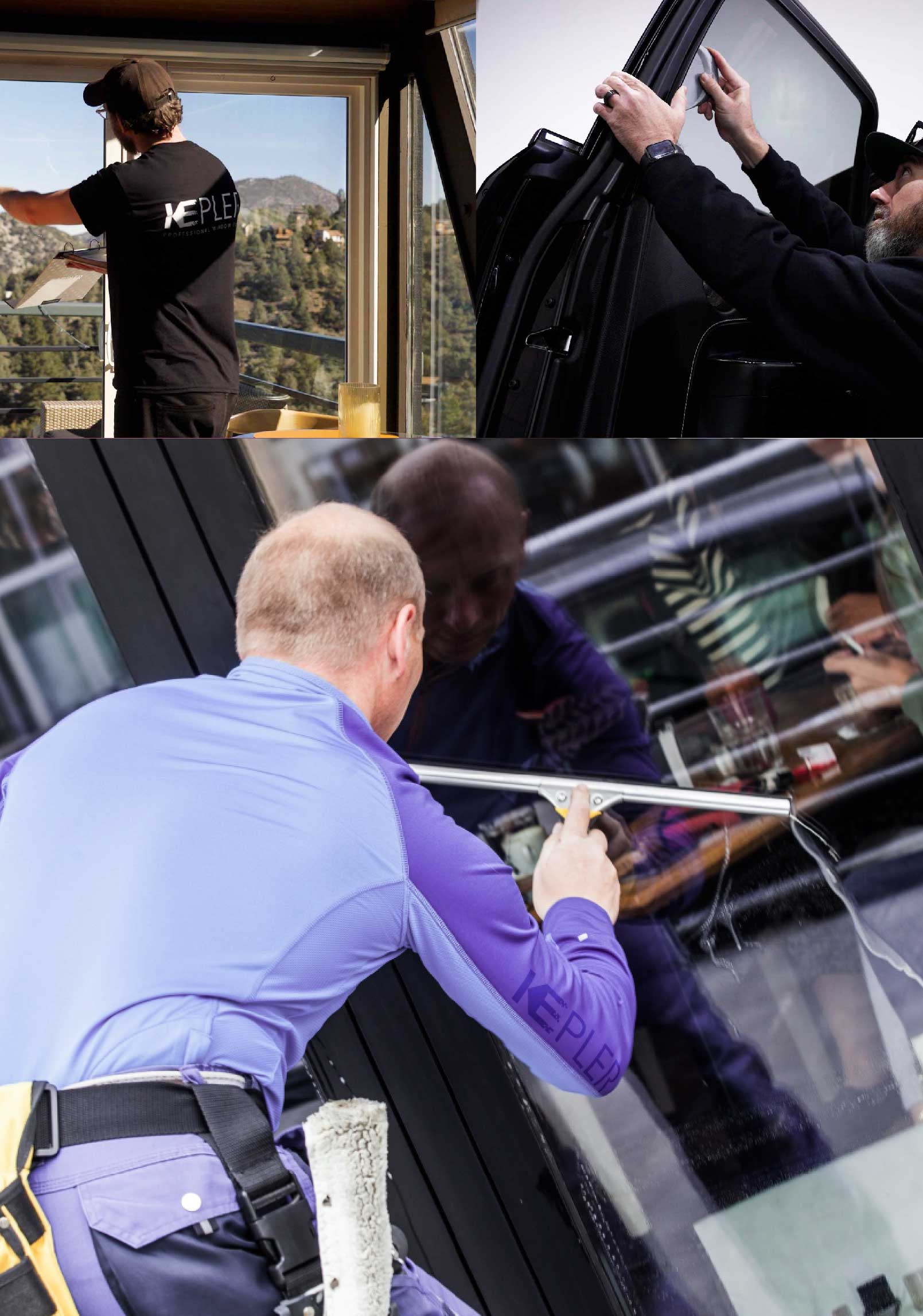 Kepler Expert Applying Anti-Graffiti Window Film to a Basking Ridge Shop Front