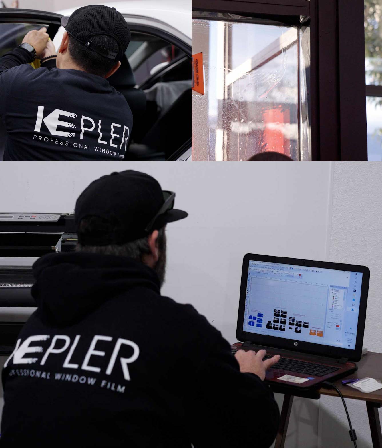 Ceramic Window Tinting Expert Cutting Film in Kailua, Hawaii