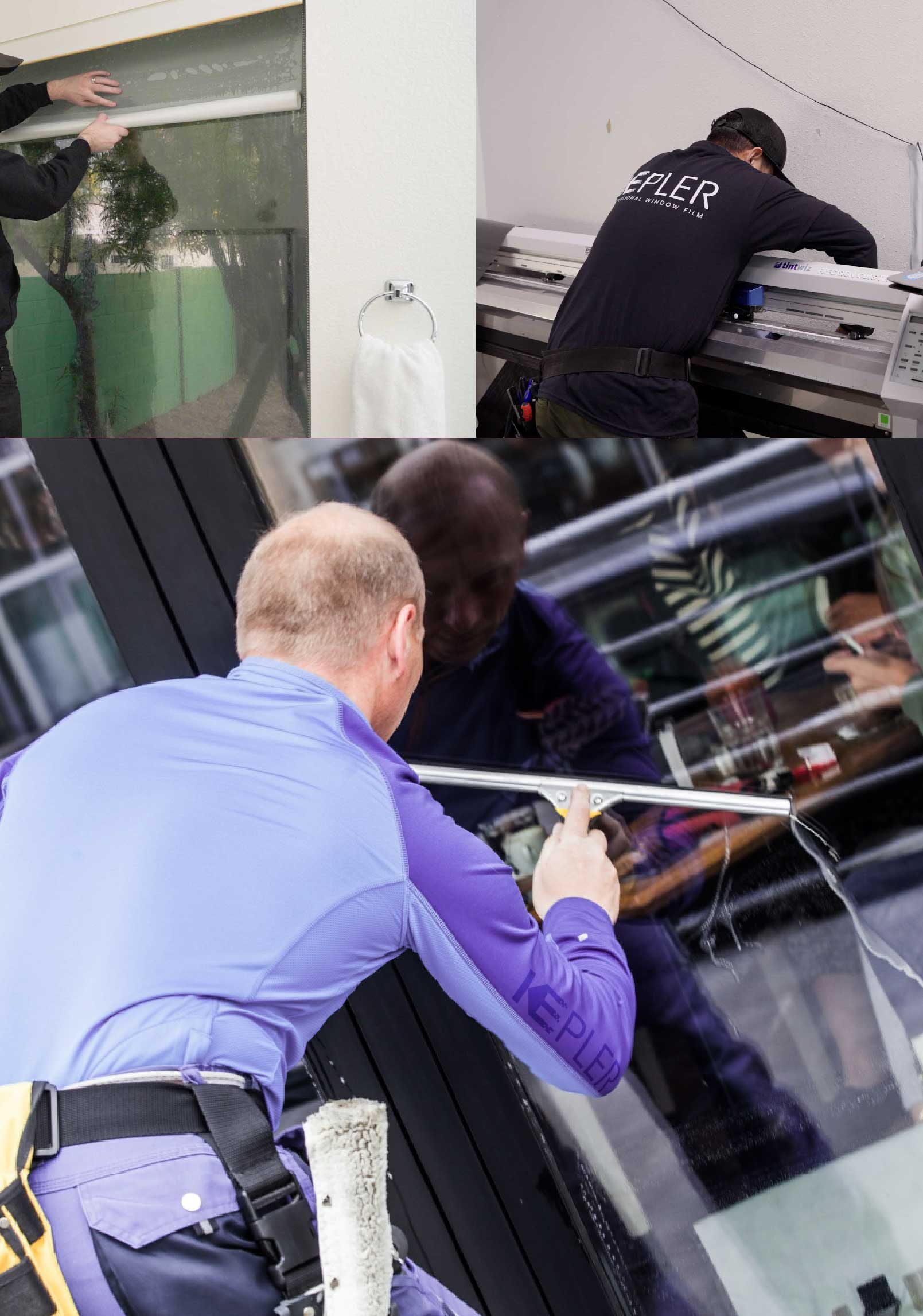 Kepler Professional Applying Anti-Graffiti Window Film to a Rocky Hill Shop Front
