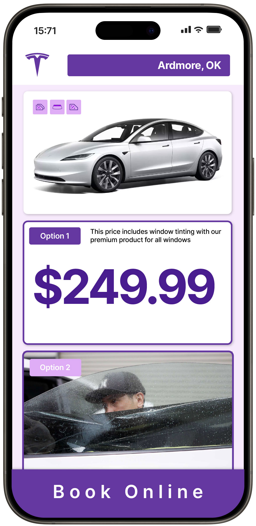 View Competitive Tesla Window Tinting Costs in Ardmore, Oklahoma
