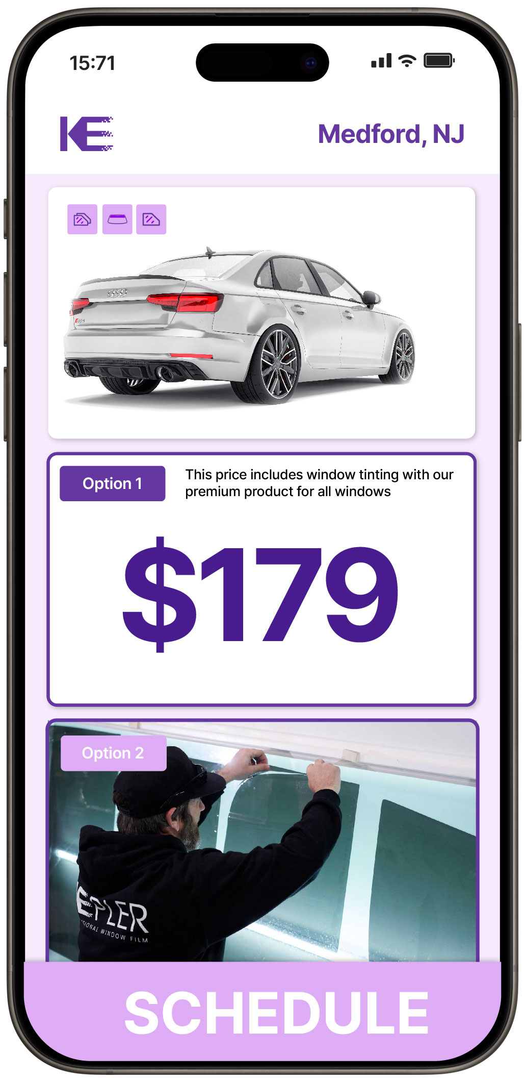 View Competitive Car Window Tinting Prices in Medford, New Jersey