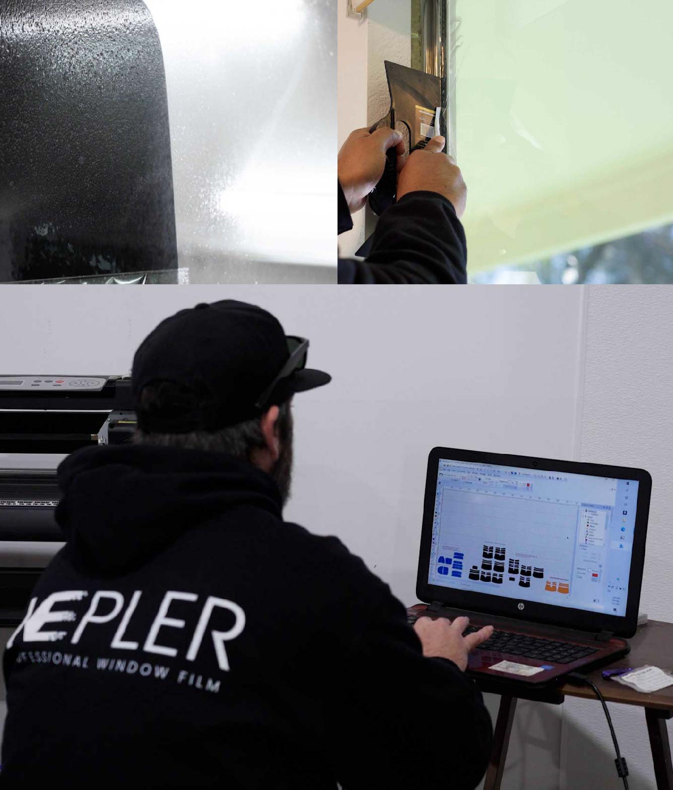 Ceramic Window Tinting Expert Cutting Film in Kenmore, Washington