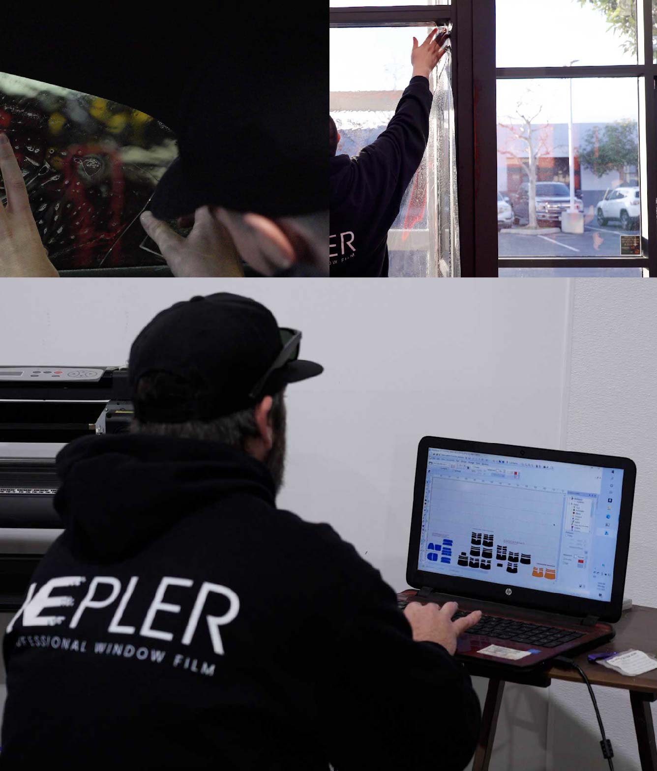 Ceramic Window Tinting Expert Cutting Film in Brigham City, Utah