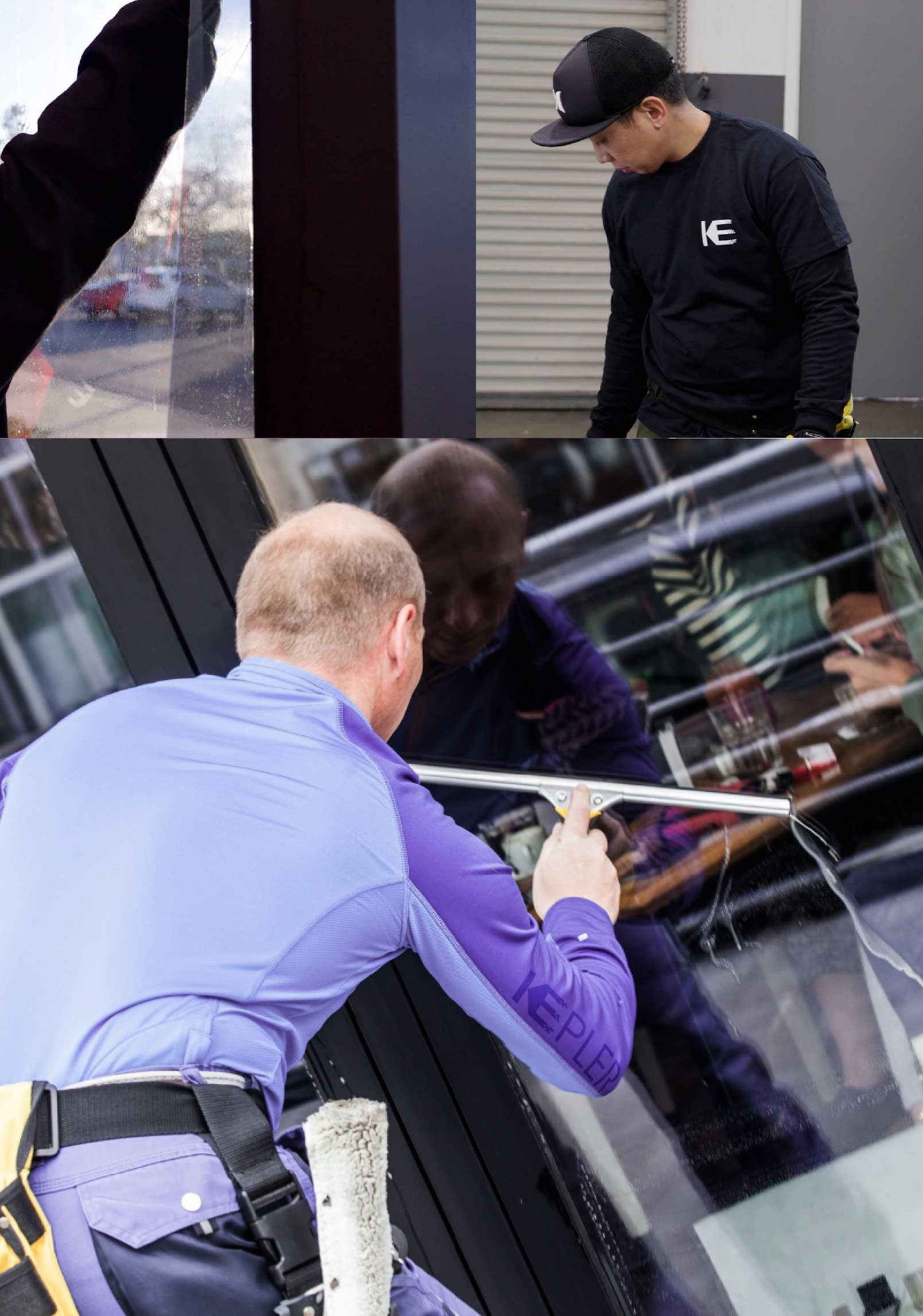 Kepler Expert Applying Anti-Graffiti Window Film to a Ozone Park Shop Front