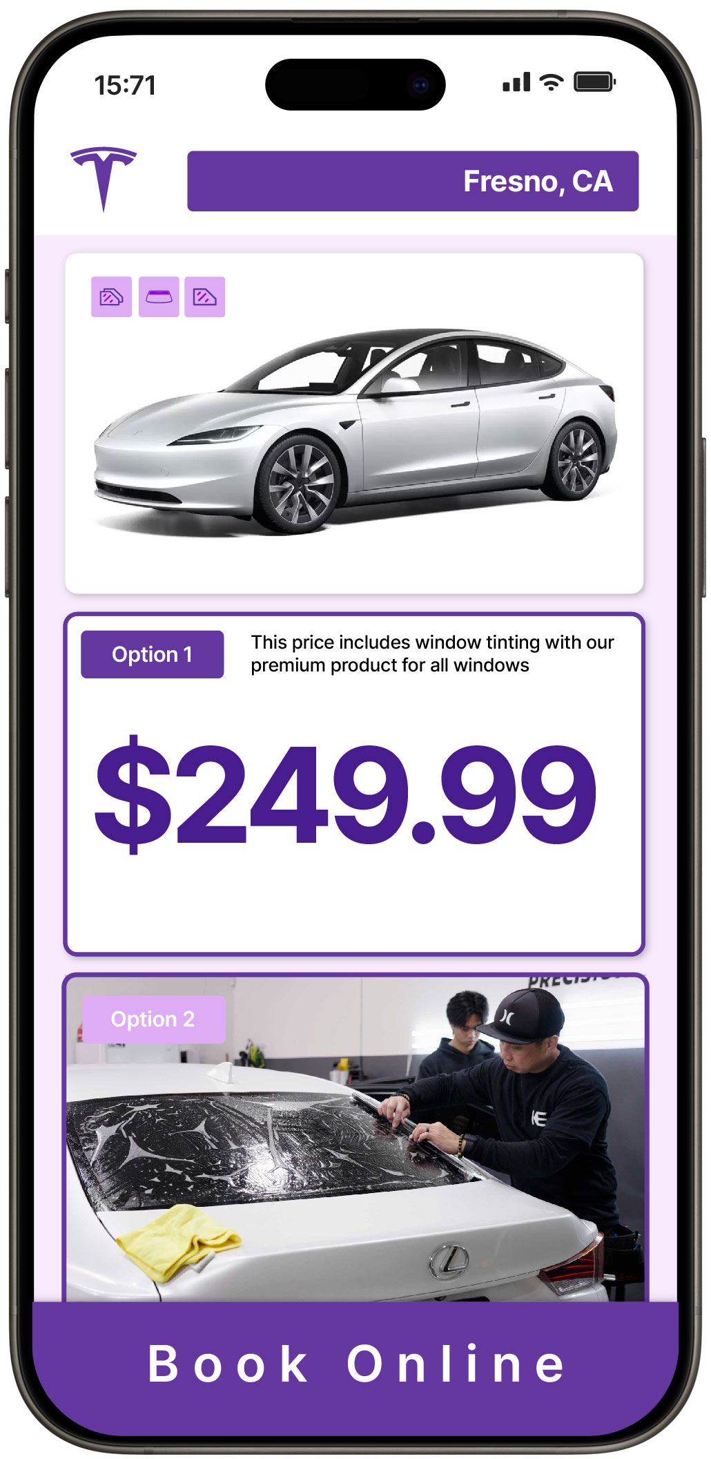 View Reasonable Tesla Window Tinting Costs in Fresno, California