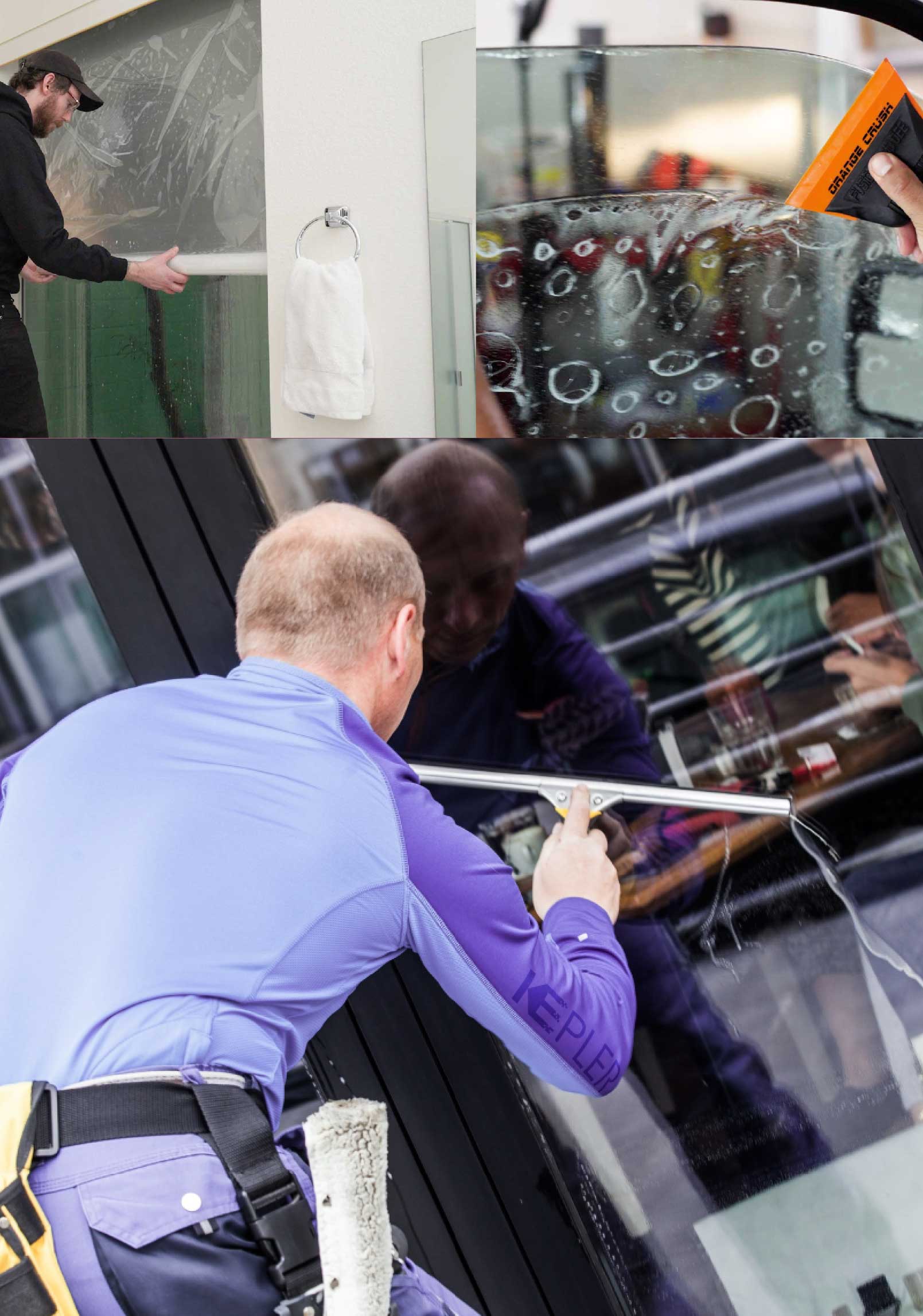 Kepler Expert Applying Anti-Graffiti Window Film to a Harrisonburg Shop Front