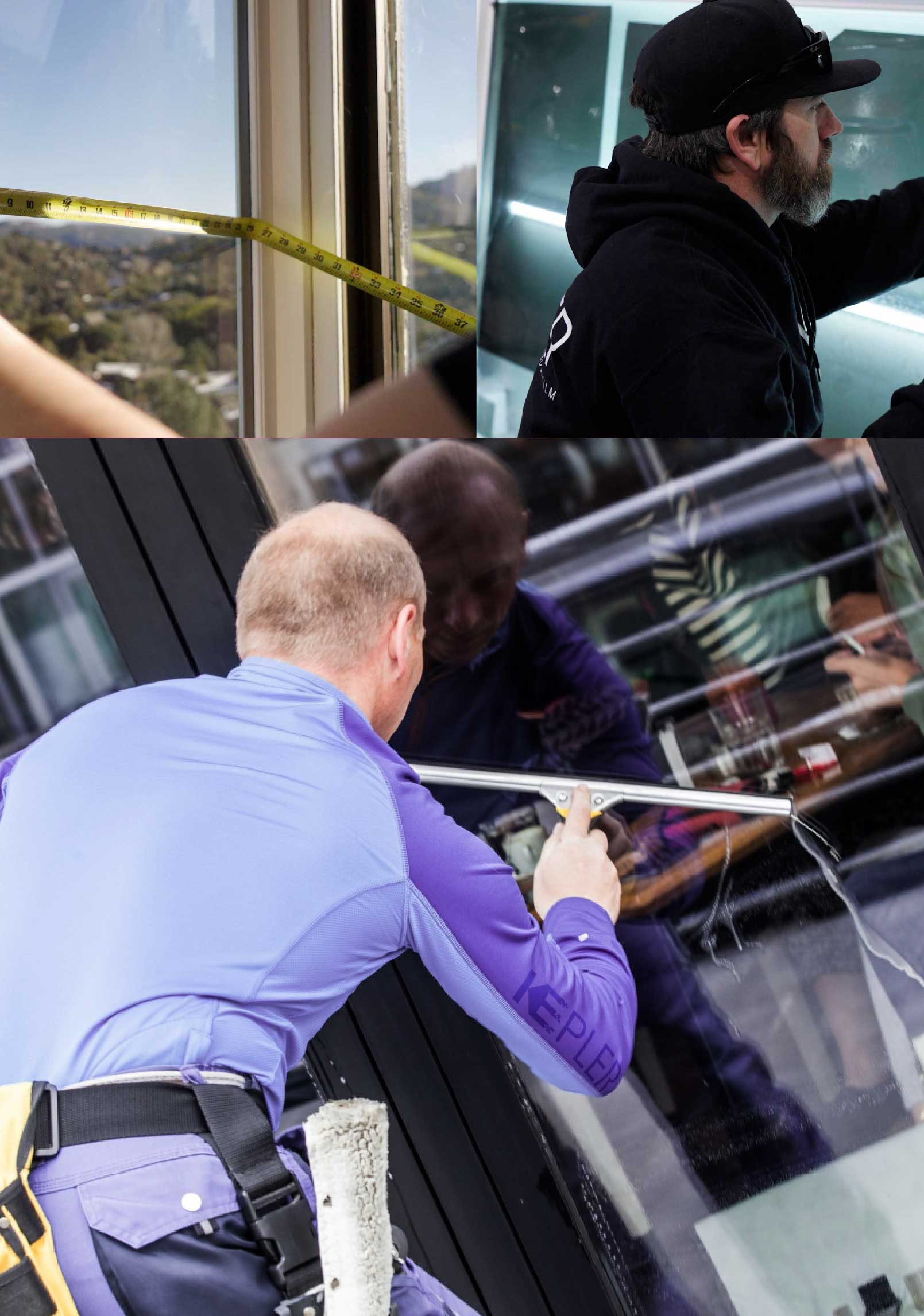 Kepler Expert Applying Anti-Graffiti Window Film to a Plantation Shop Front