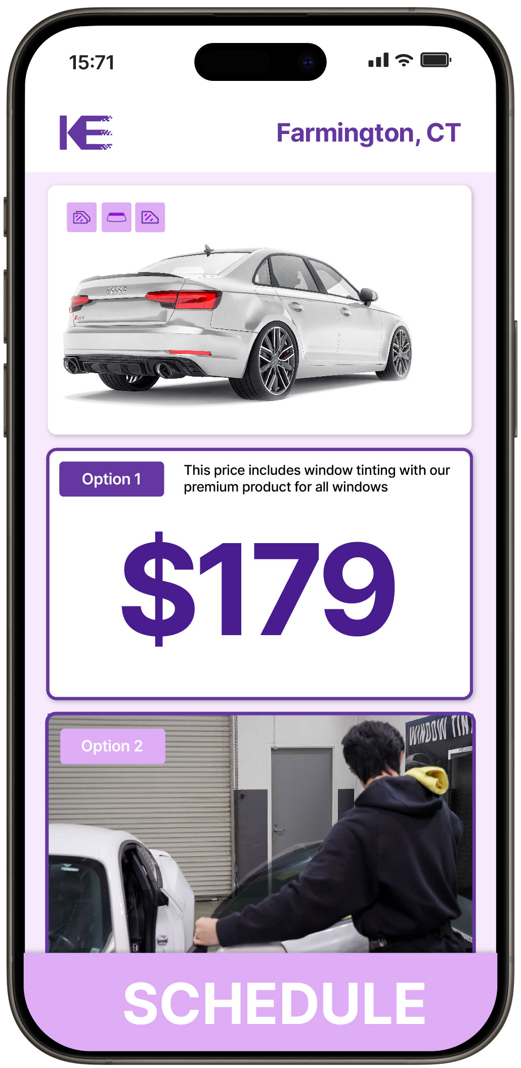 View Reasonable Car Window Tinting Prices in Farmington, Connecticut