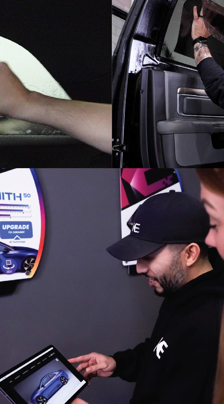 Kepler Dealer Showing Car Window Film Options to Customer in Peachtree Corners, Georgia