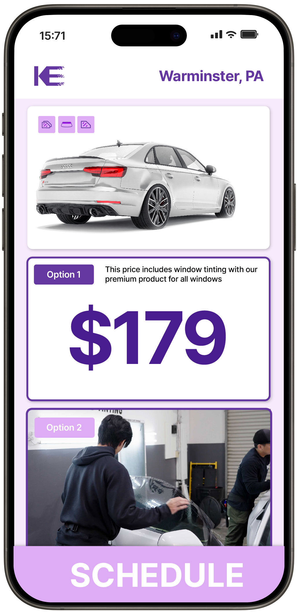 View Competitive Car Window Tinting Prices in Warminster, Pennsylvania