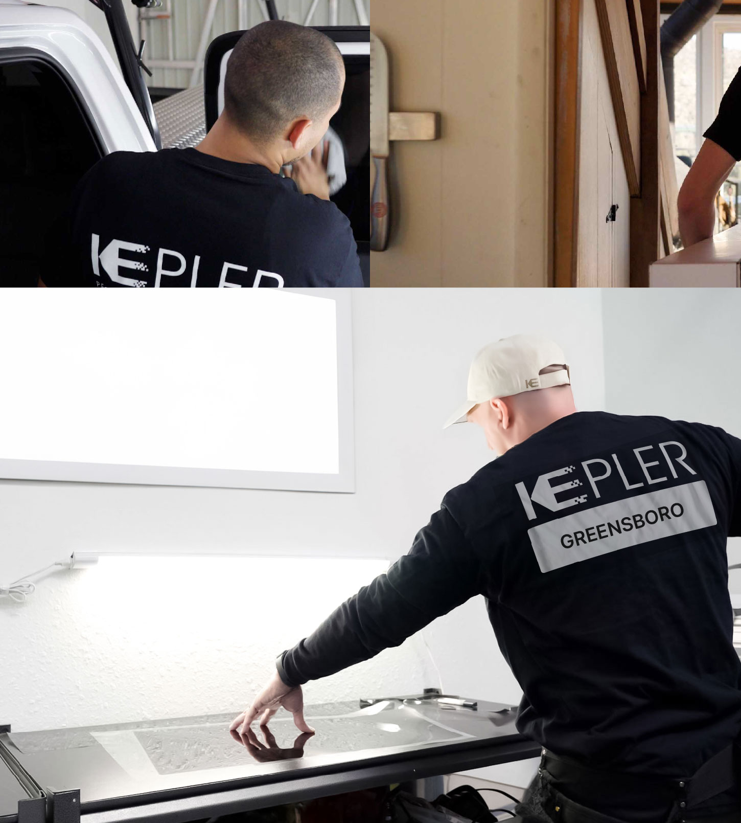 Window Tinting Specialist Cutting Film in Greensboro, North Carolina