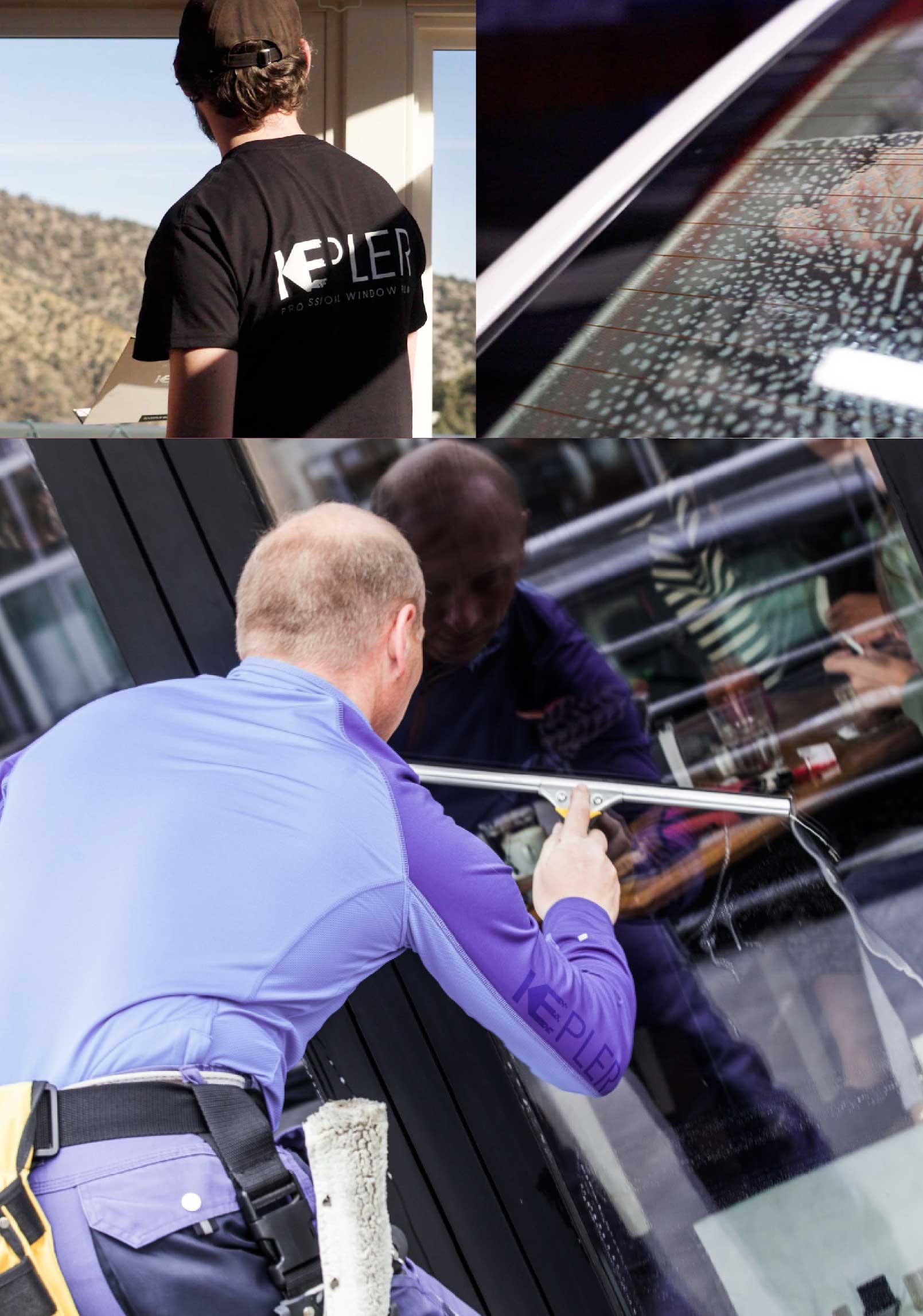 Kepler Professional Applying Anti-Graffiti Window Film to a Compton Shop Front