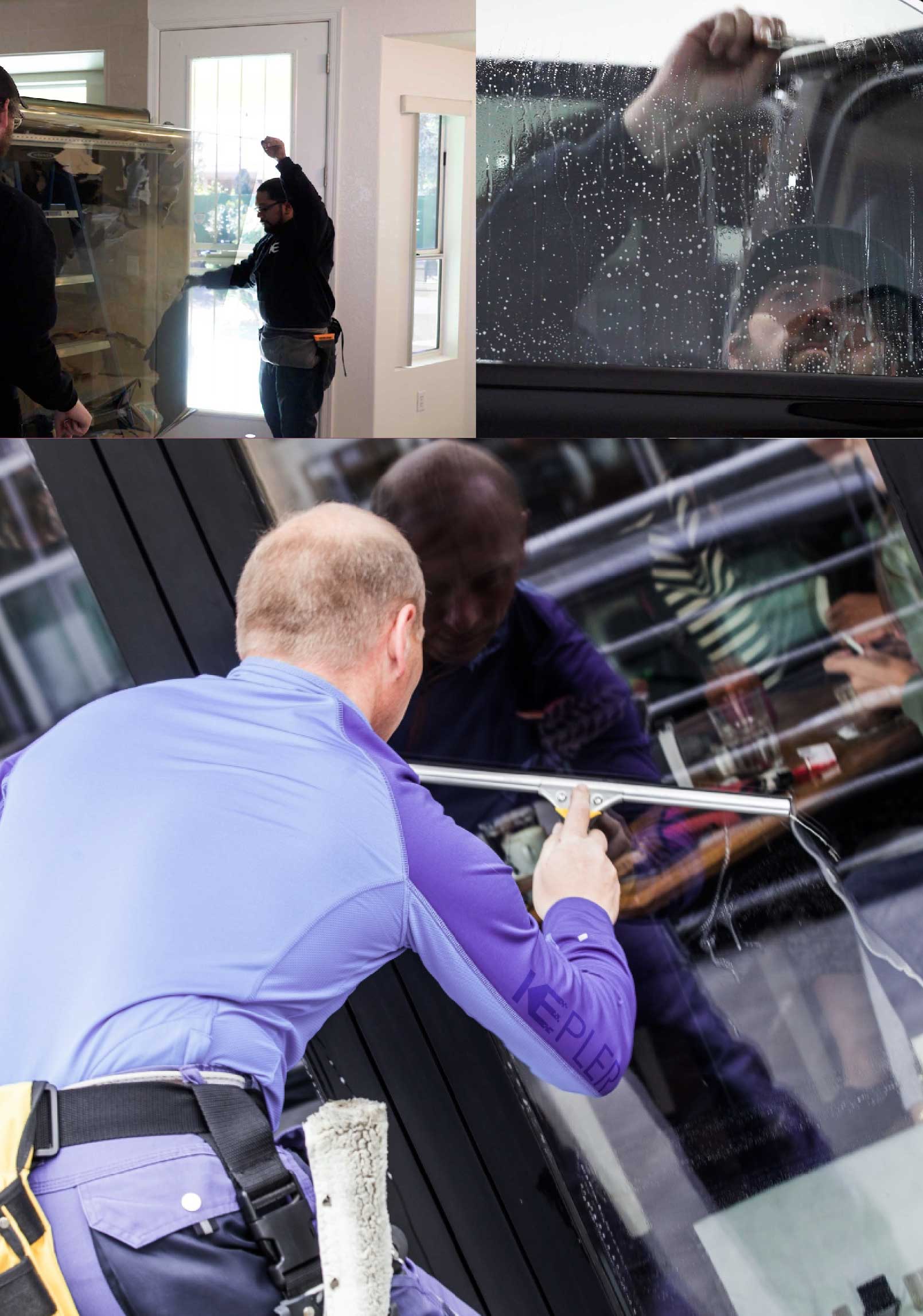 Kepler Expert Applying Anti-Graffiti Window Film to a Helena Shop Front
