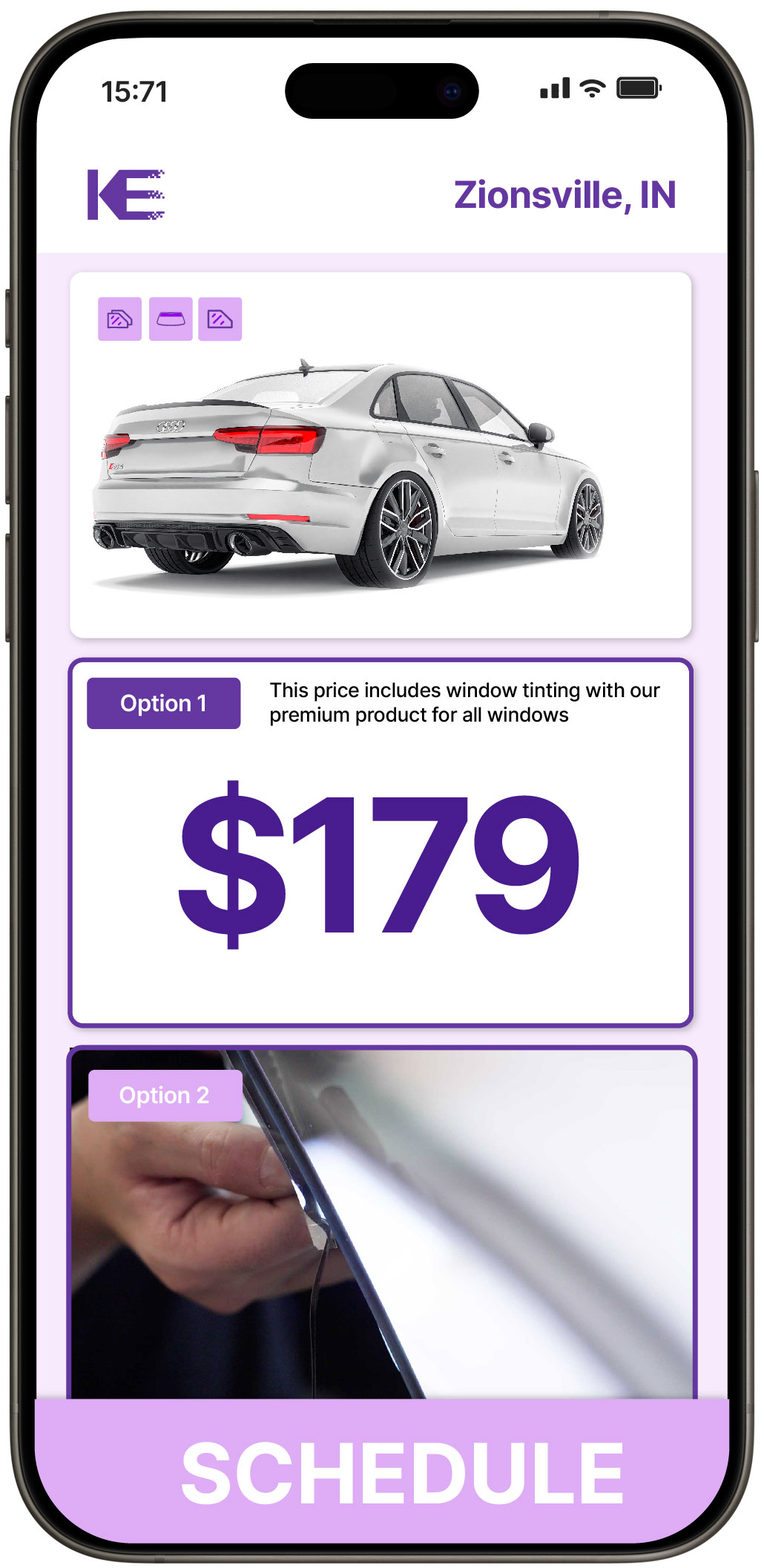 View Affordable Car Window Tinting Rates in Zionsville, Indiana