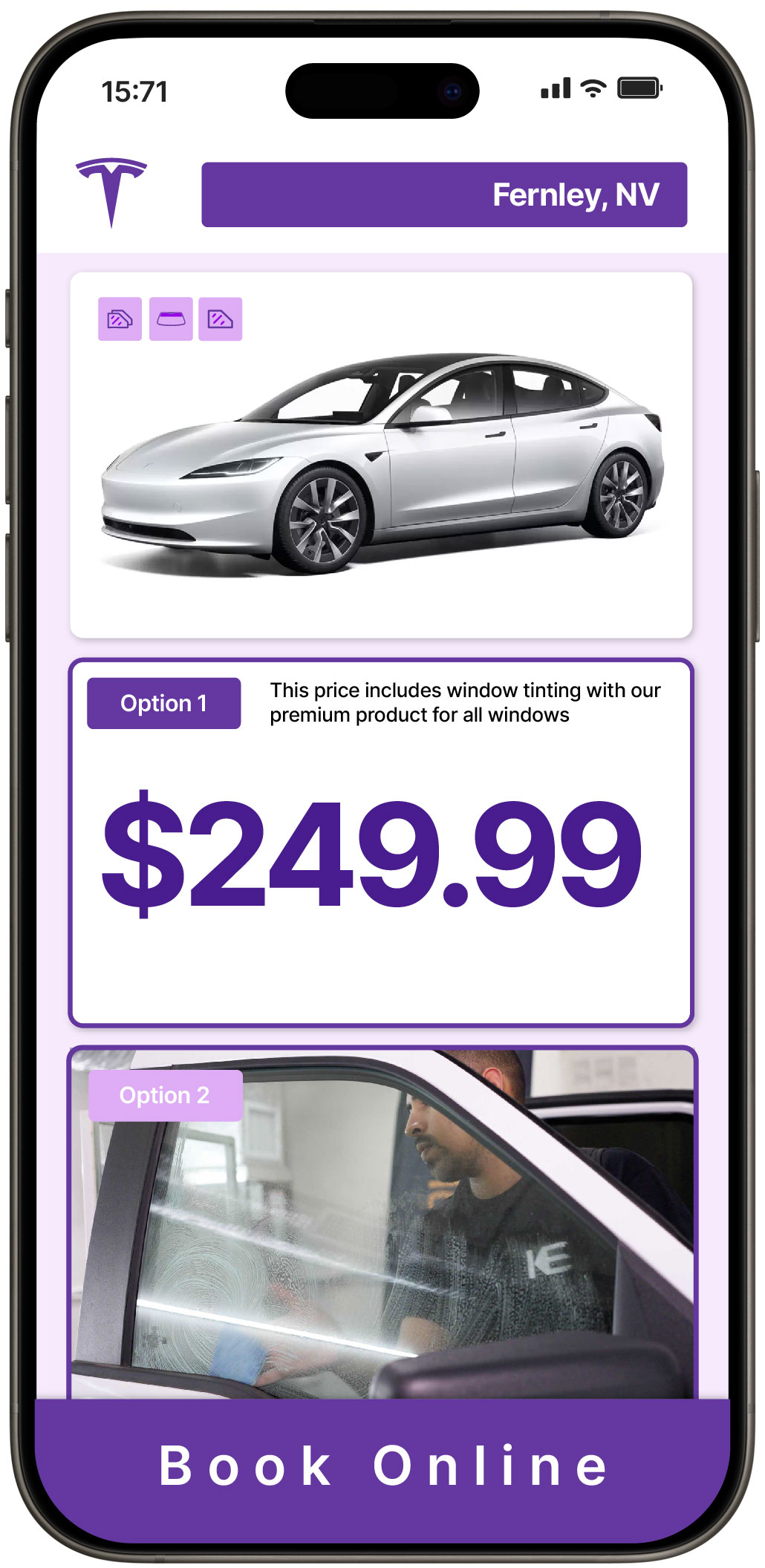 View Affordable Tesla Window Tinting Prices in Fernley, Nevada