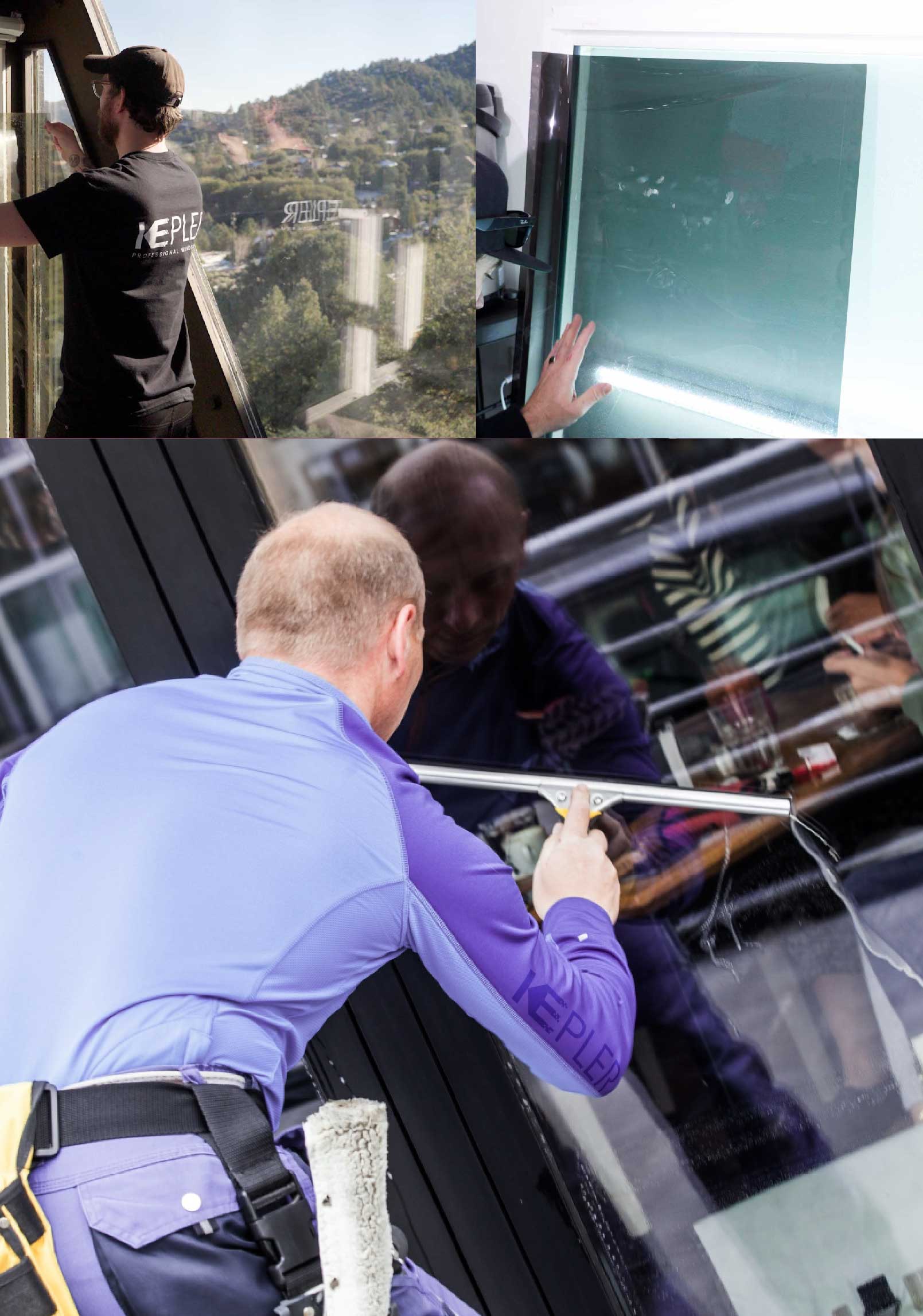 Kepler Expert Applying Anti-Graffiti Window Film to a Channelview Shop Front