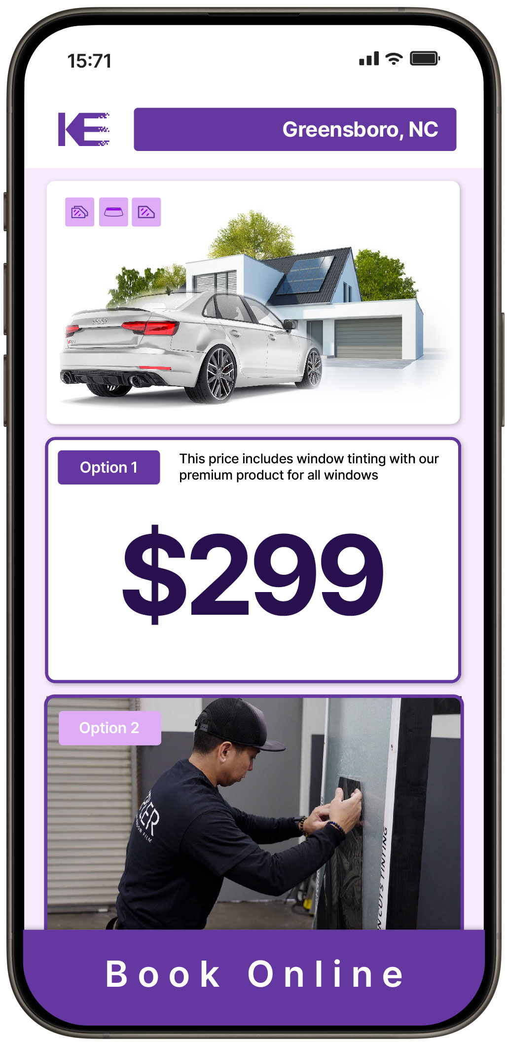 View Affordable Tesla Window Tinting Costs in Harrisburg, North Carolina