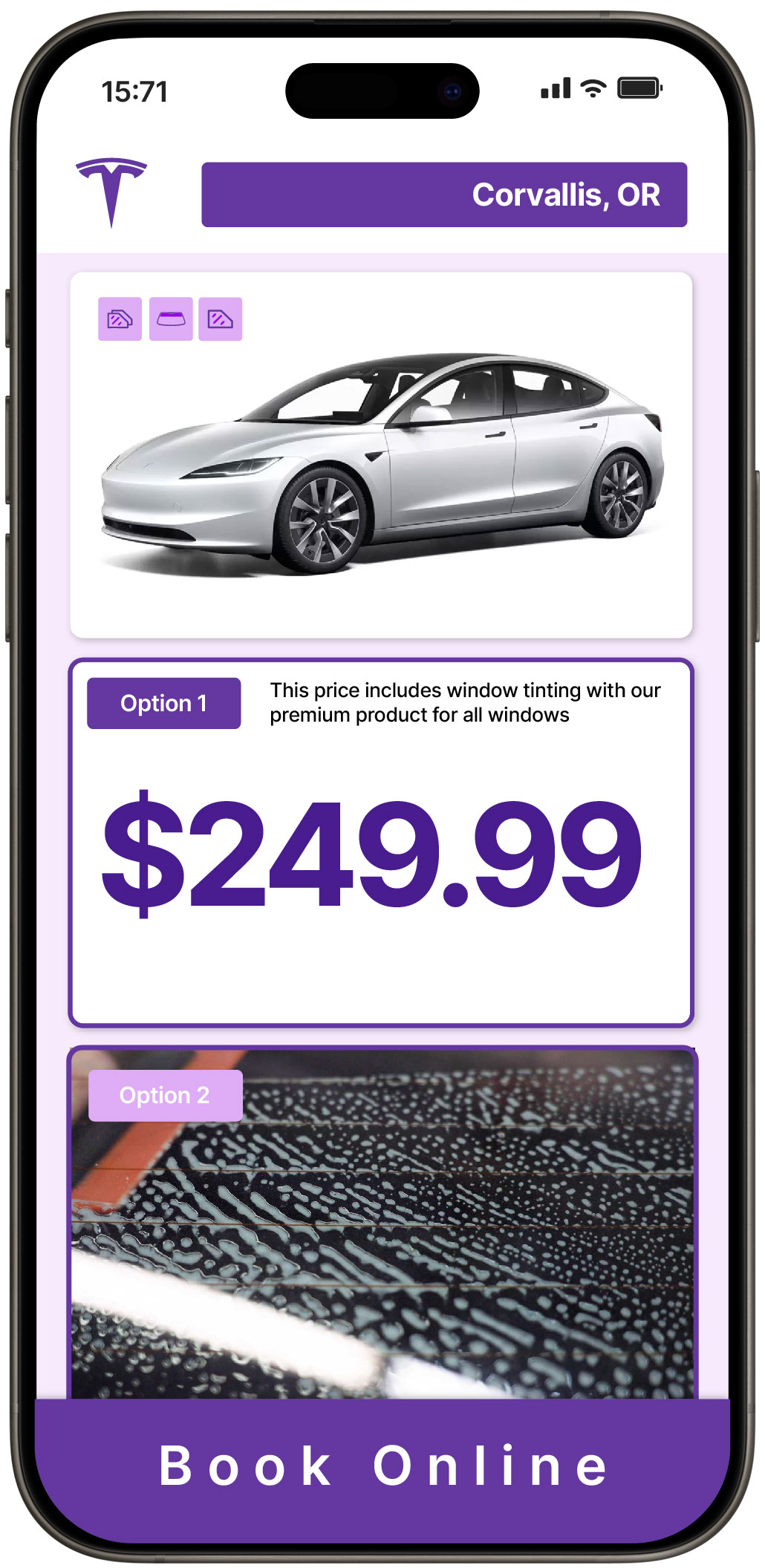 View Reasonable Tesla Window Tinting Prices in Corvallis, Oregon