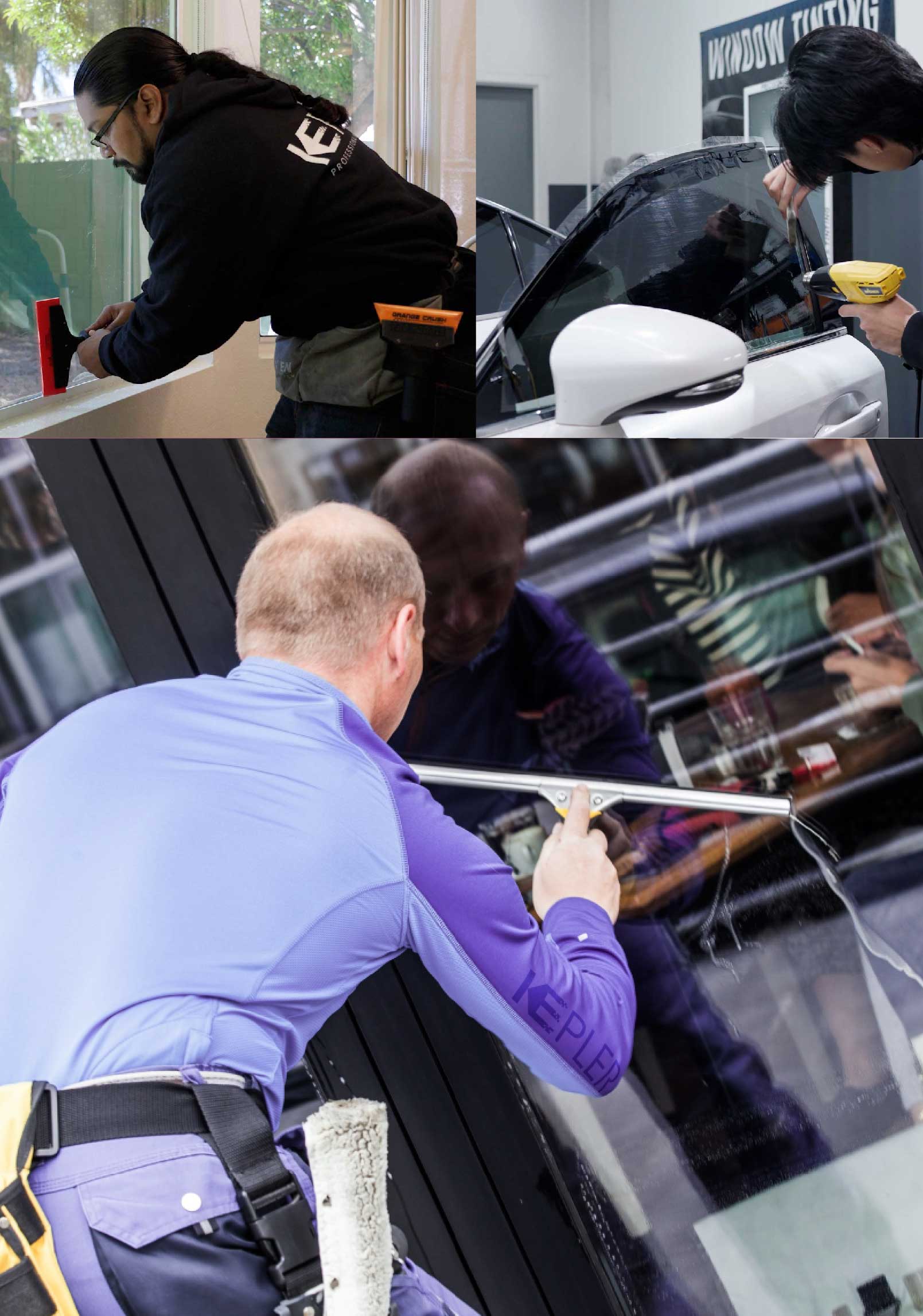 Kepler Expert Applying Anti-Graffiti Window Film to a Helena Shop Front