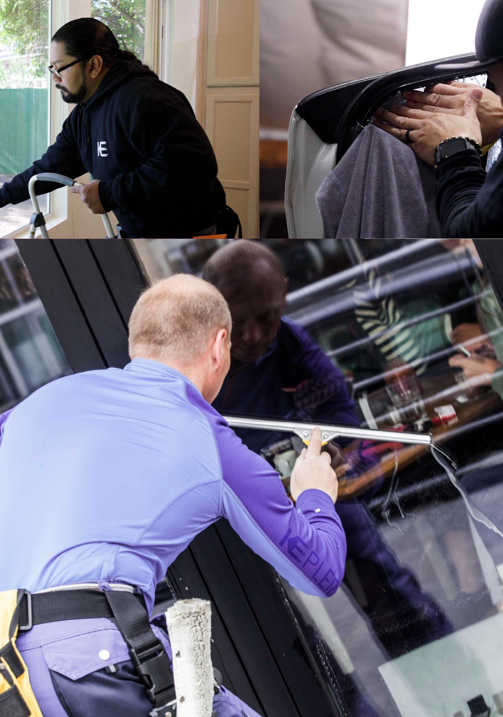 Kepler Professional Applying Anti-Graffiti Window Film to a Gastonia Shop Front