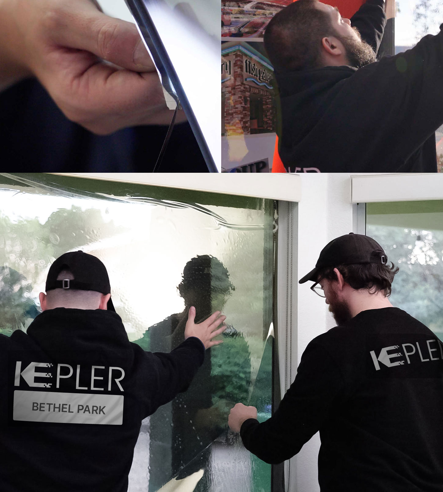 Expert Technician Installing Advanced Window Tint to Home in Bethel Park