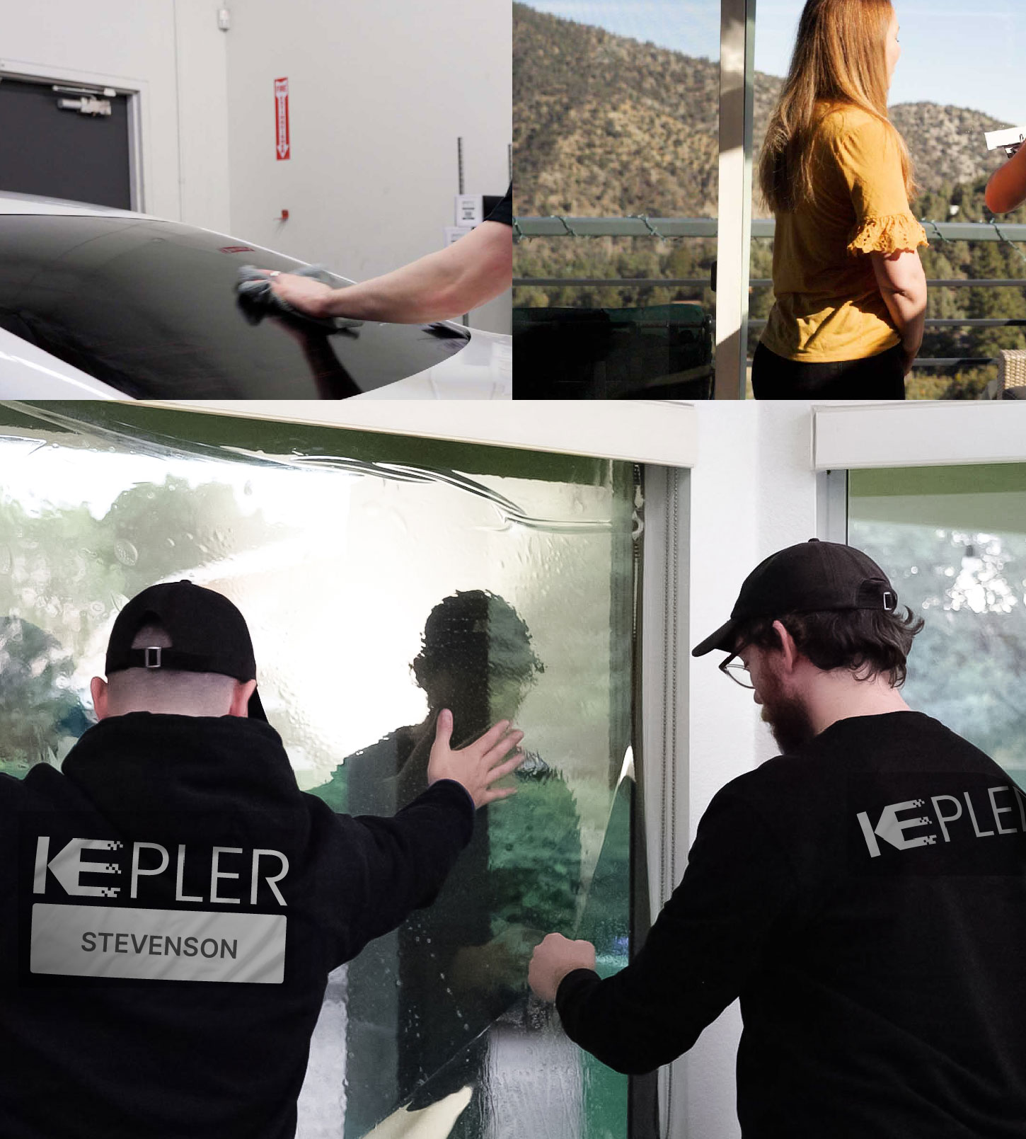 Kepler Technician Fitting Advanced Window Tint to Home in Stevenson
