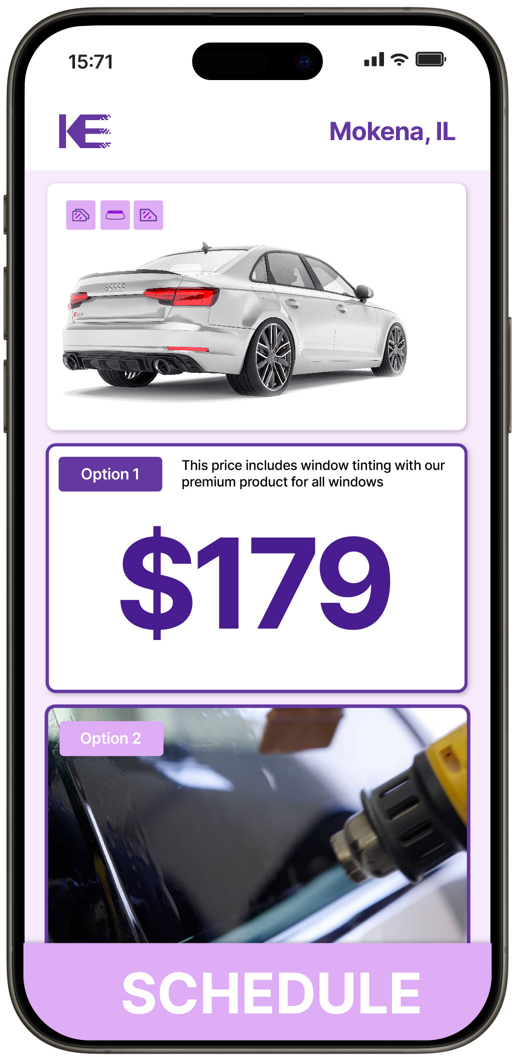 View Competitive Car Window Tinting Rates in Mokena, Illinois
