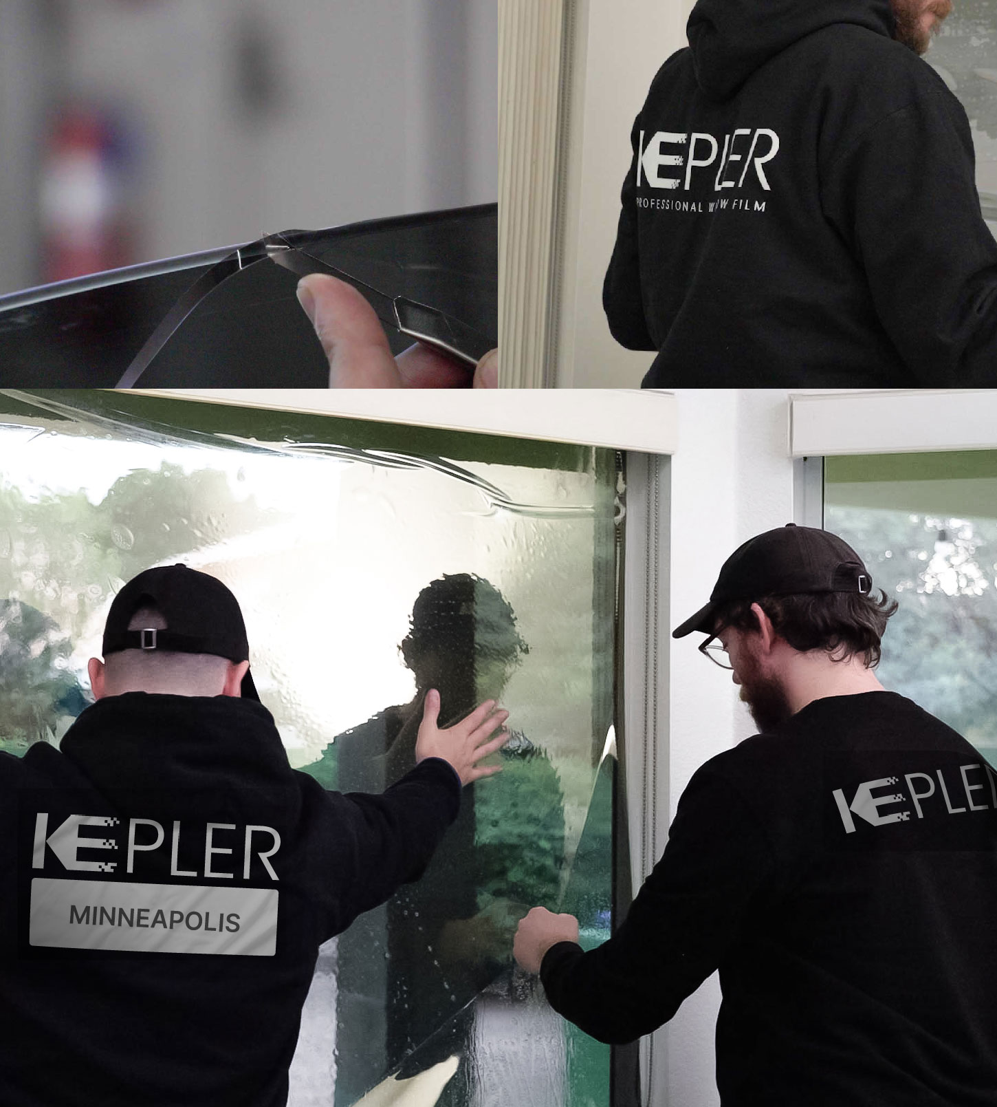 Kepler Technician Installing High-tech Window Tint to Home in Minneapolis