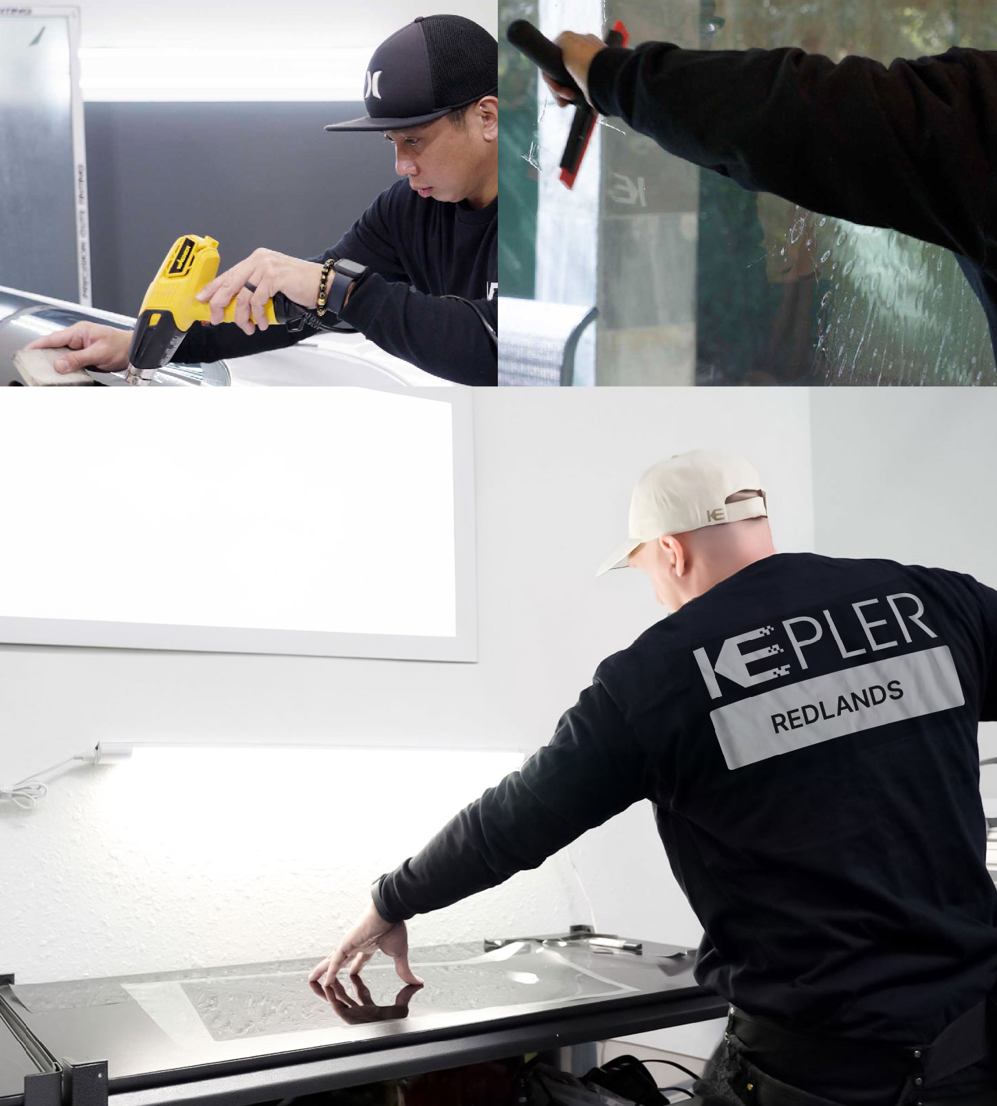 Window Tinting Specialist Cutting Film in Redlands, California
