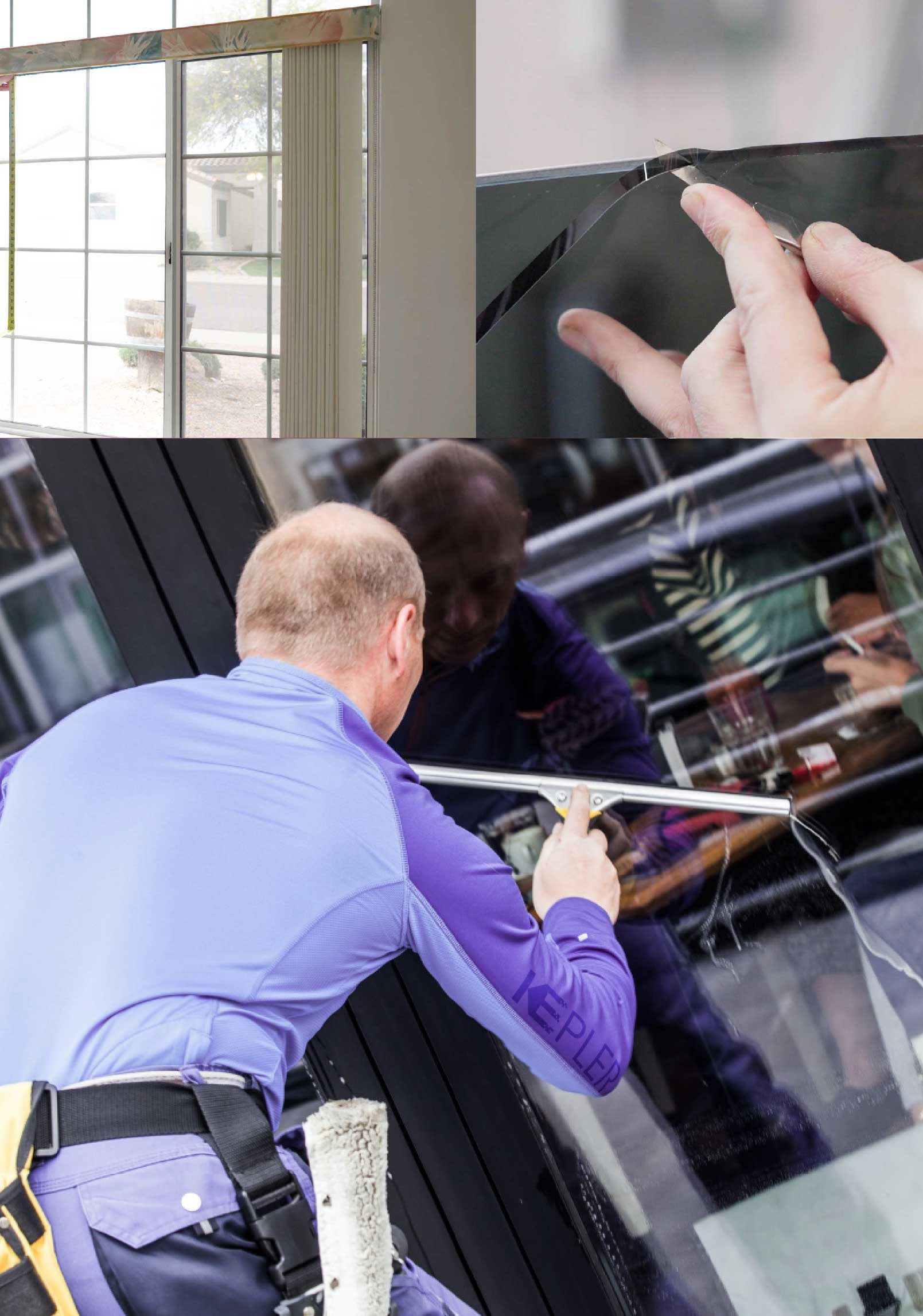 Kepler Professional Applying Anti-Graffiti Window Film to a Milwaukee Shop Front