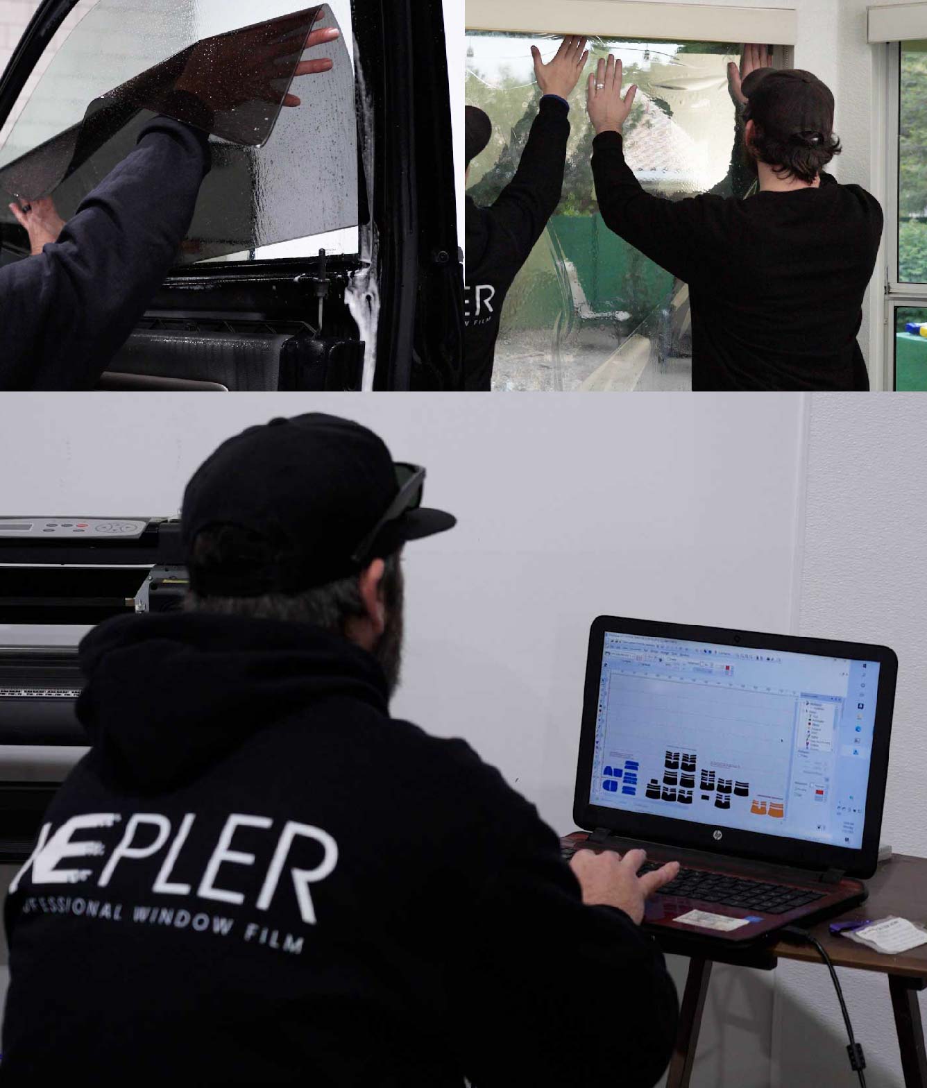 Ceramic Window Tinting Expert Cutting Film in Ottumwa, Iowa