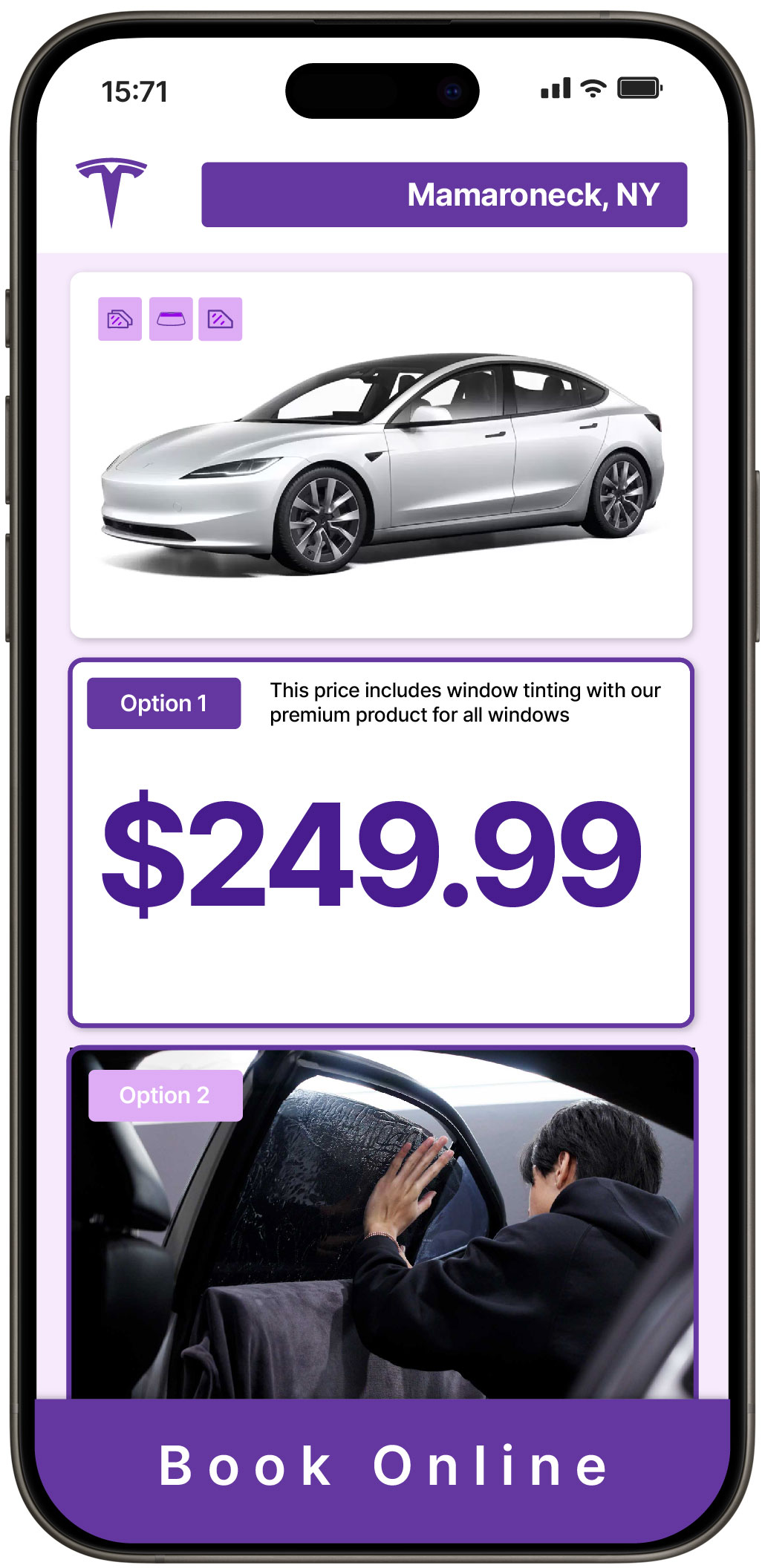 View Reasonable Tesla Window Tinting Costs in Mamaroneck, New York