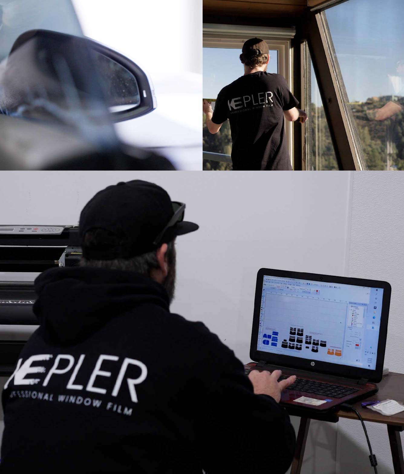 Ceramic Window Tinting Expert Cutting Film in Uniondale, New York