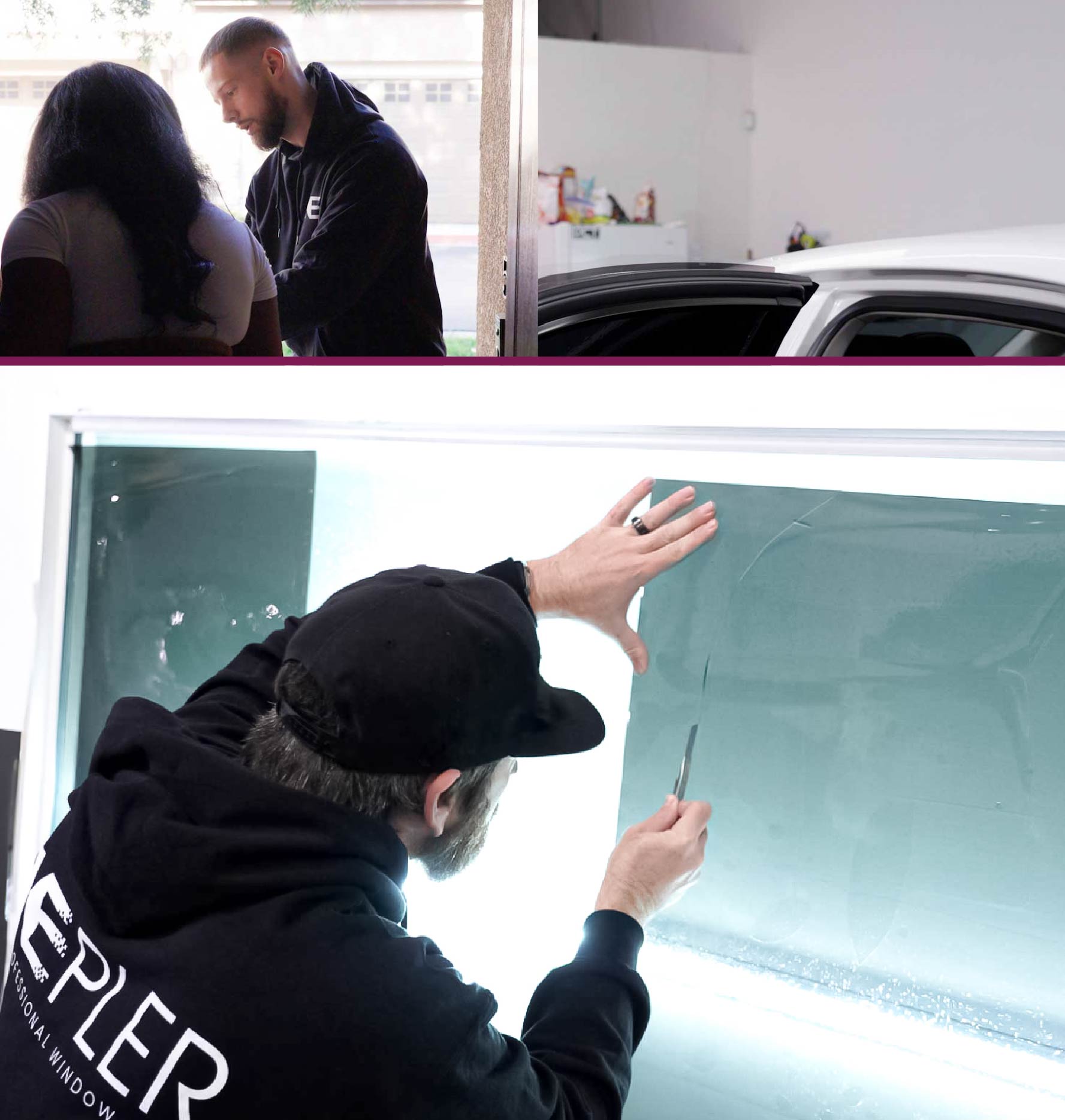 Window Tinting Specialist Cutting Film in New York
