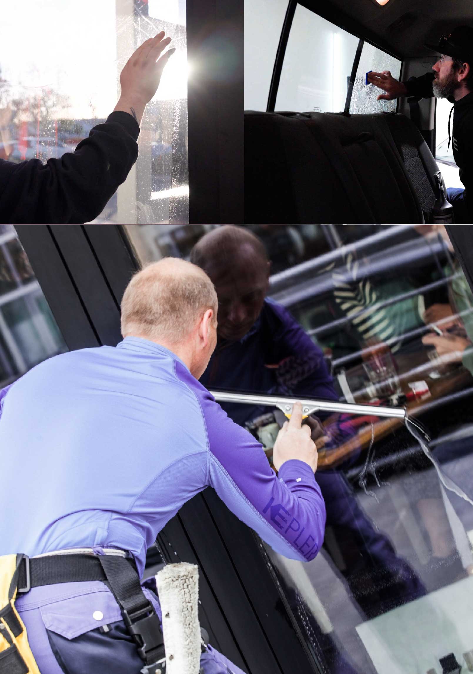 Kepler Expert Applying Anti-Graffiti Window Film to a Balch Springs Shop Front