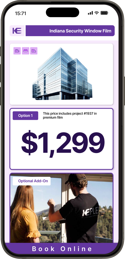 Get Security Window Film Pricing on Your Phone in Indiana