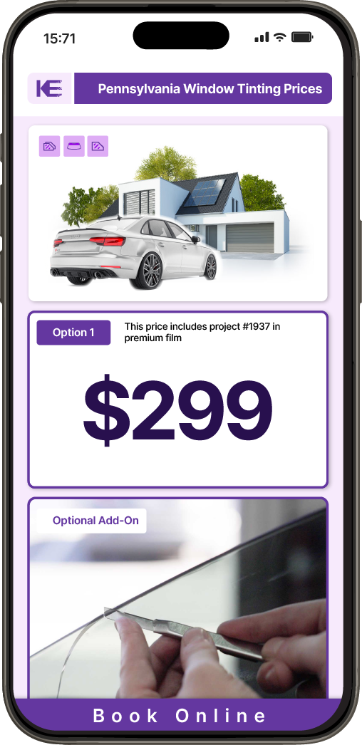 View Competitive Car Window Tinting Prices in Pennsylvania