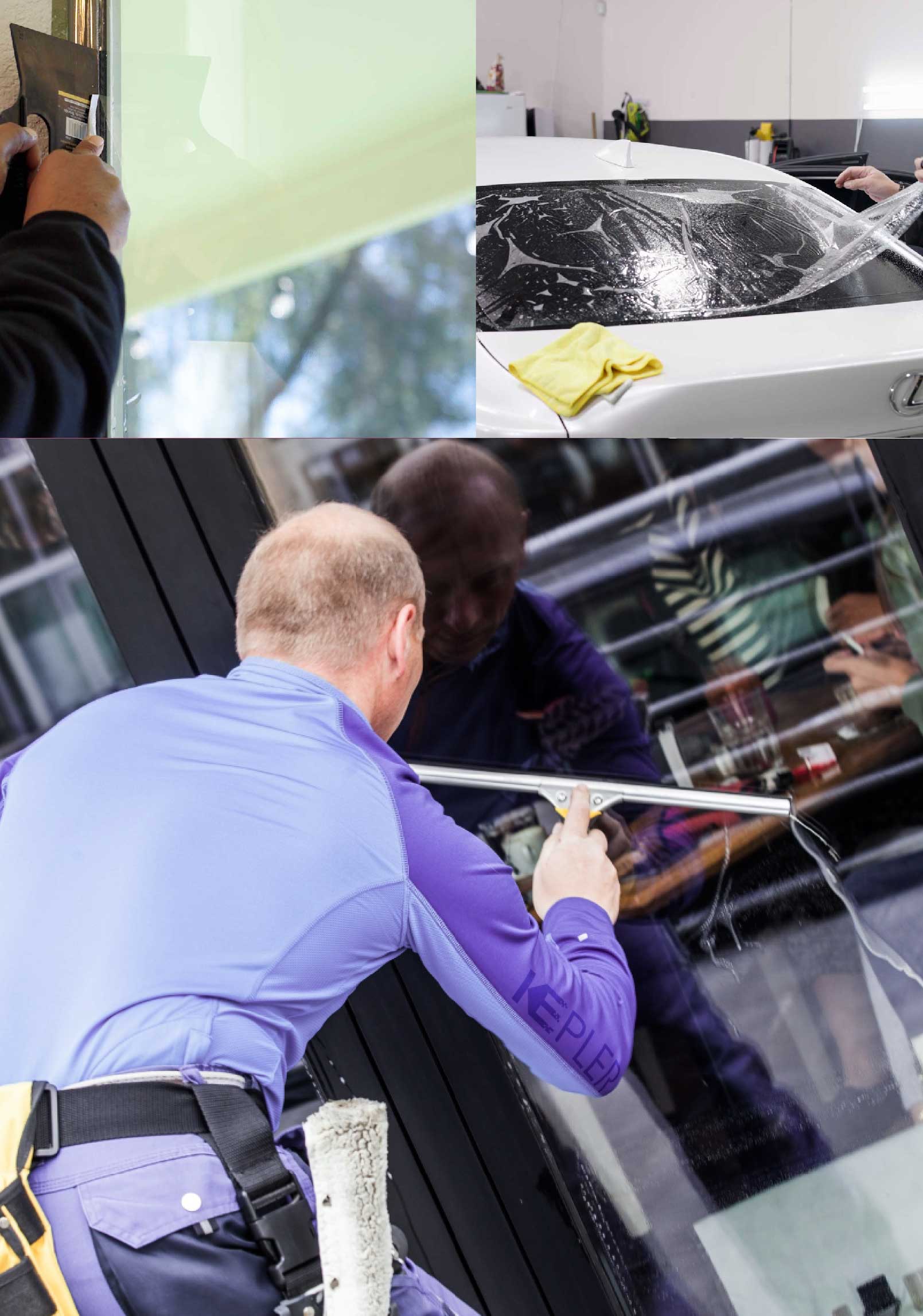 Kepler Expert Applying Anti-Graffiti Window Film to a Trenton Shop Front