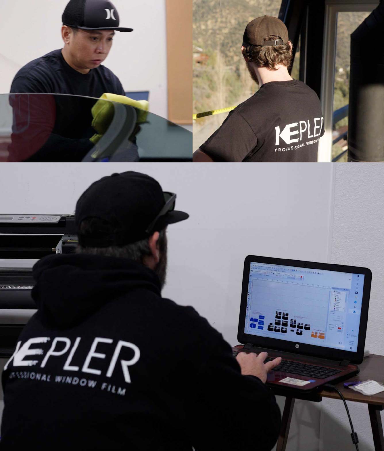 Ceramic Window Tinting Expert Cutting Film in Lenexa, Kansas