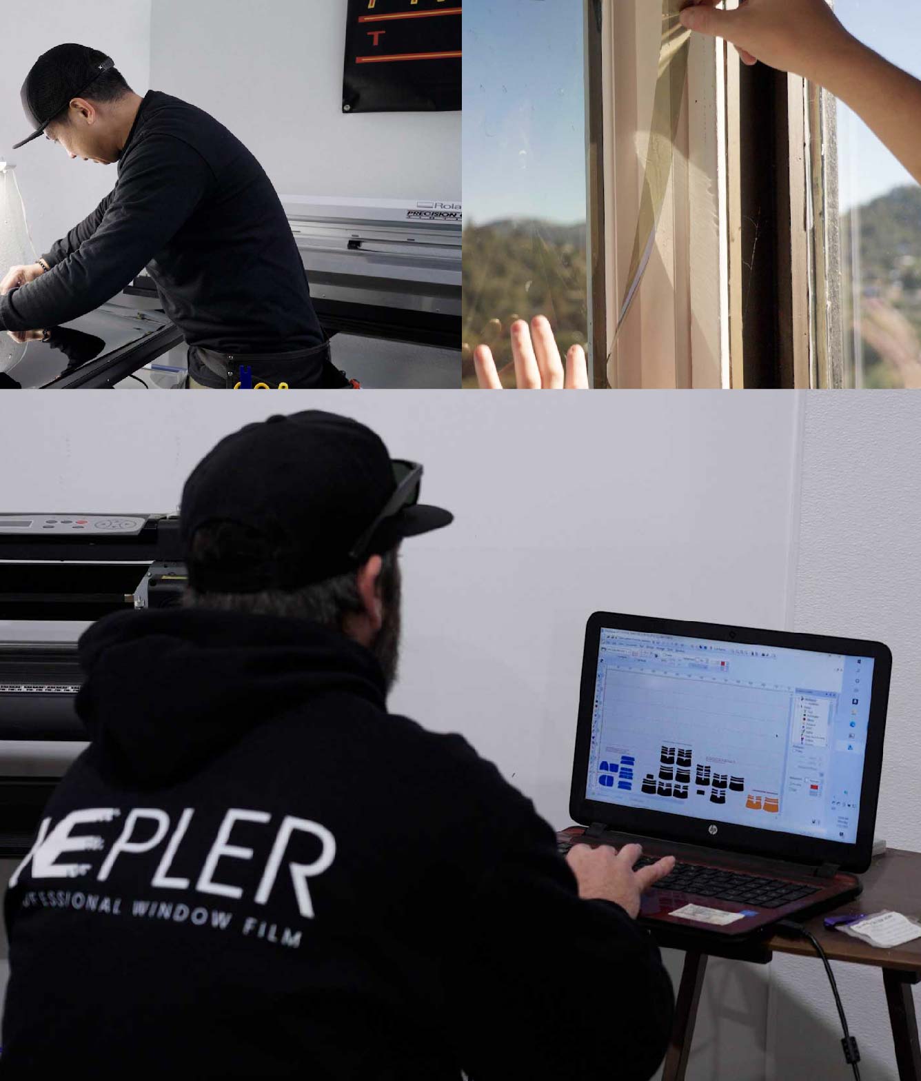 Ceramic Window Tinting Expert Cutting Film in Chester, Virginia