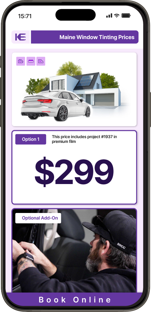 View Competitive Car Window Tinting Prices in Maine